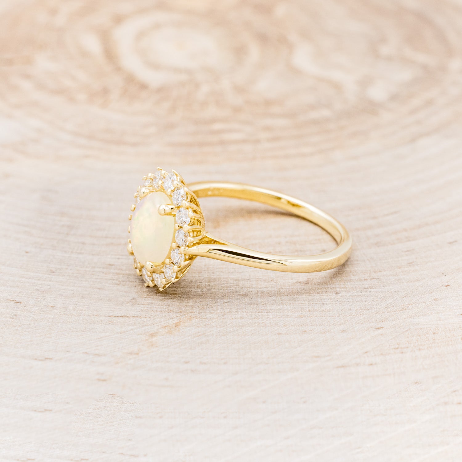 OVAL WELO OPAL ENGAGEMENT RING WITH DIAMOND HALO-3