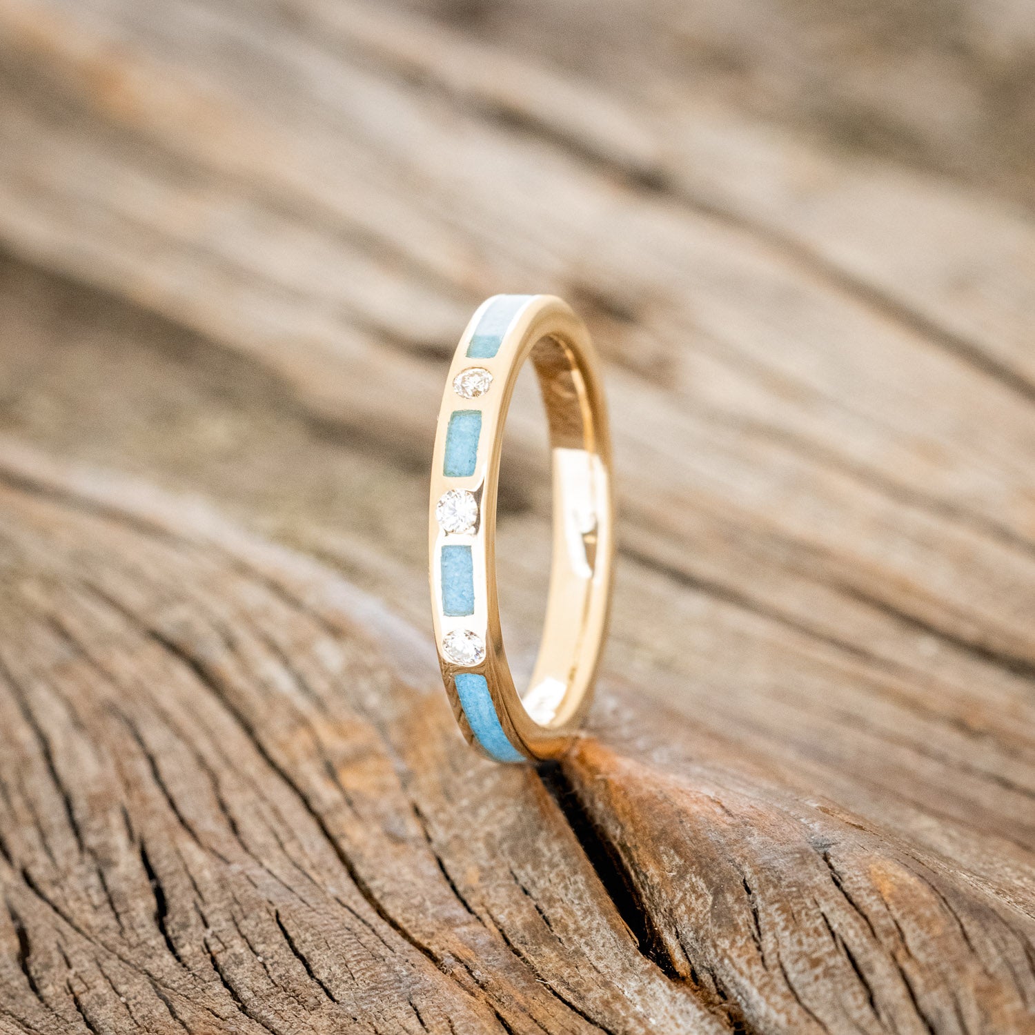 TURQUOISE & DIAMONDS STACKING BAND-7