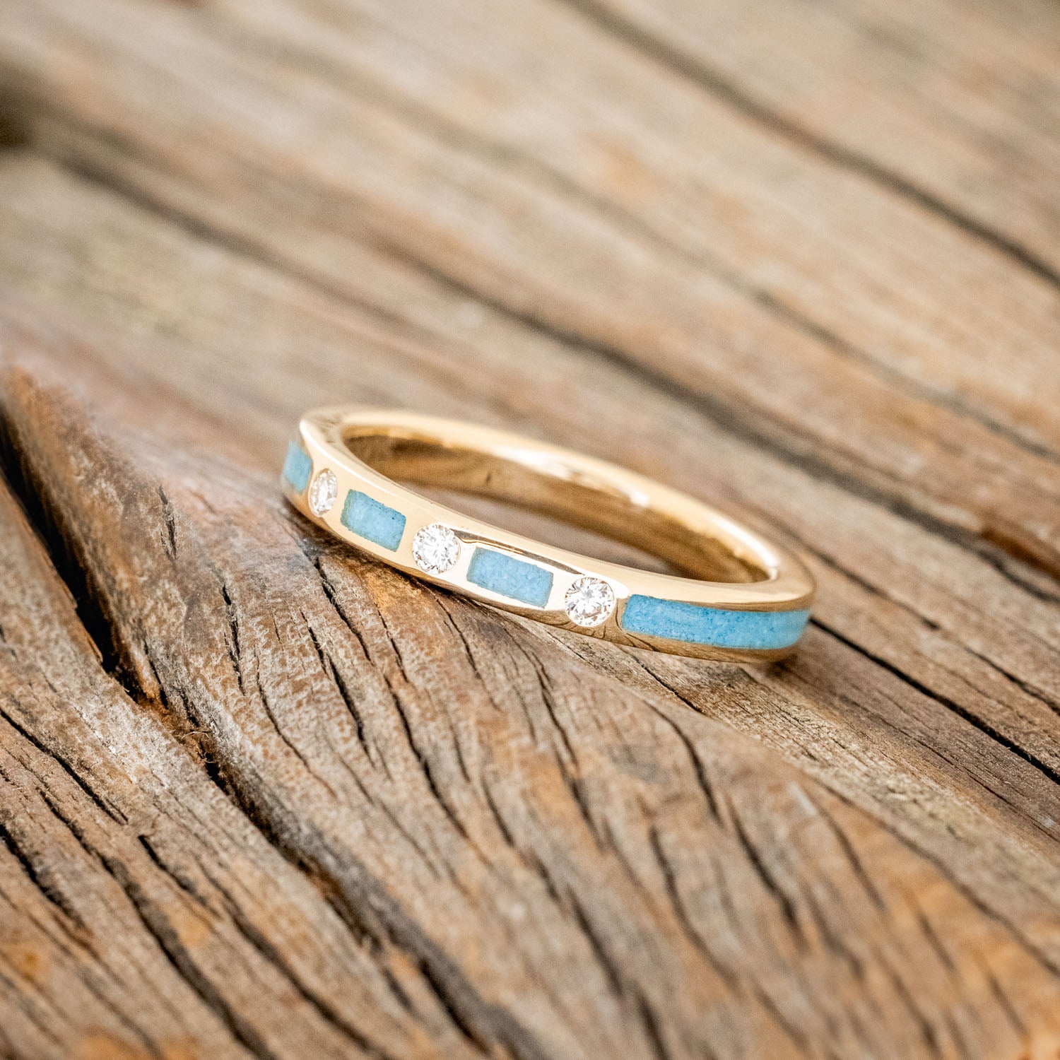 TURQUOISE & DIAMONDS STACKING BAND-8