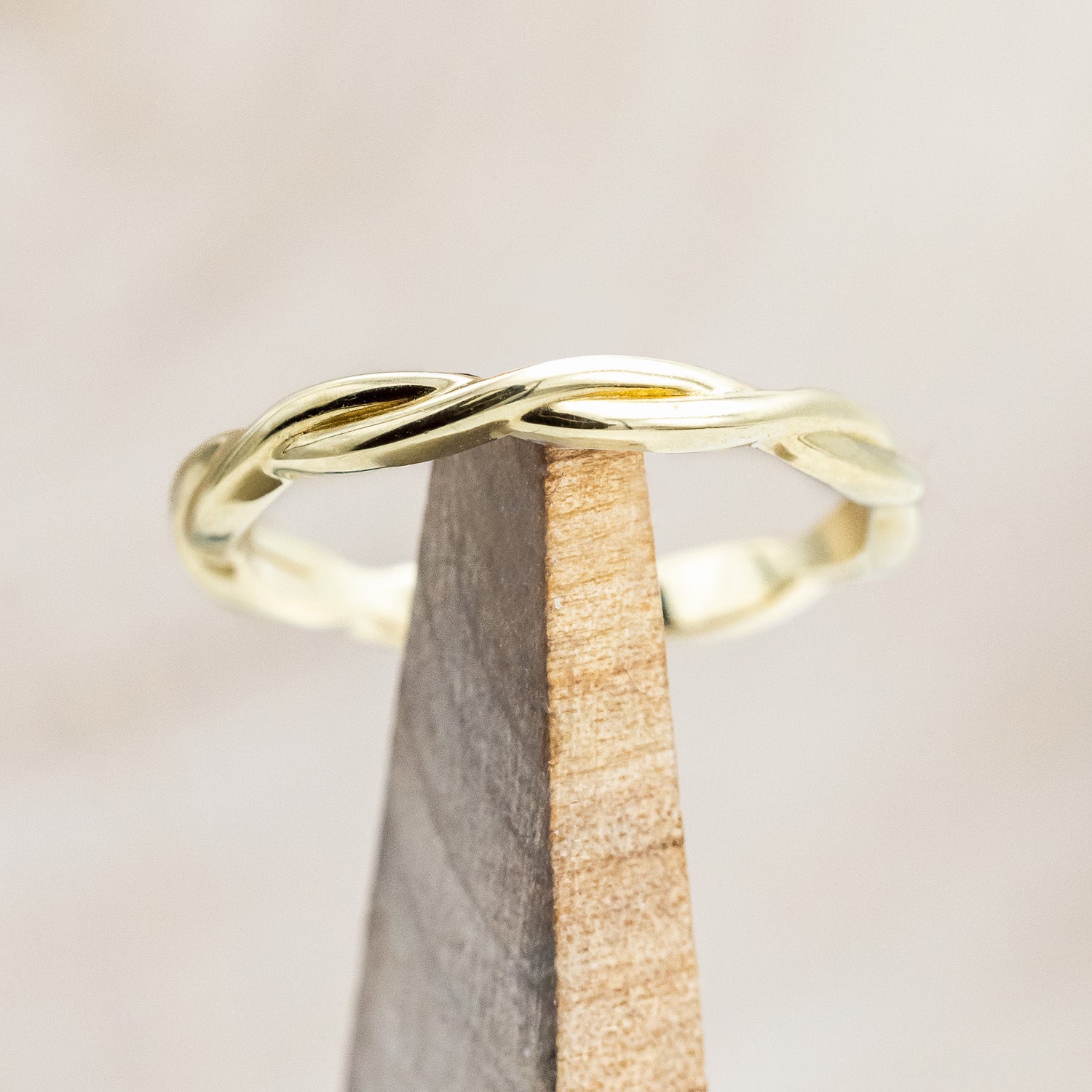 "EVERLEIGH" - EMERALD CUT MOSS AGATE WEDDING BAND SET WITH DIAMOND HALO & TWISTED STACKING BAND-Staghead Designs