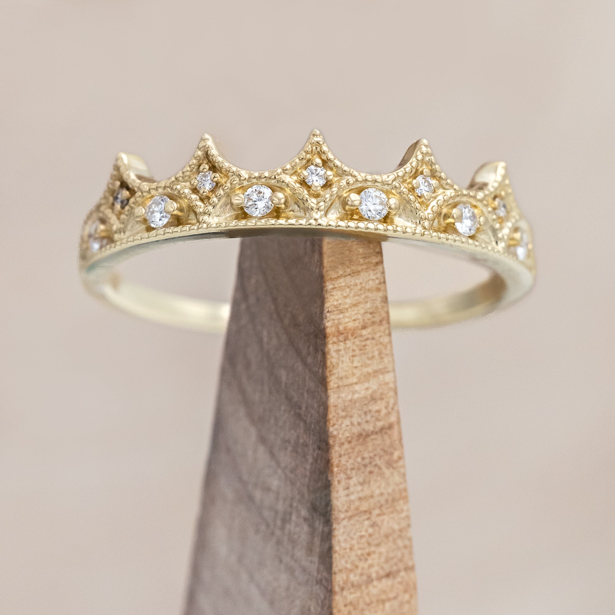CROWN INSPIRED DIAMOND RING-Staghead Designs