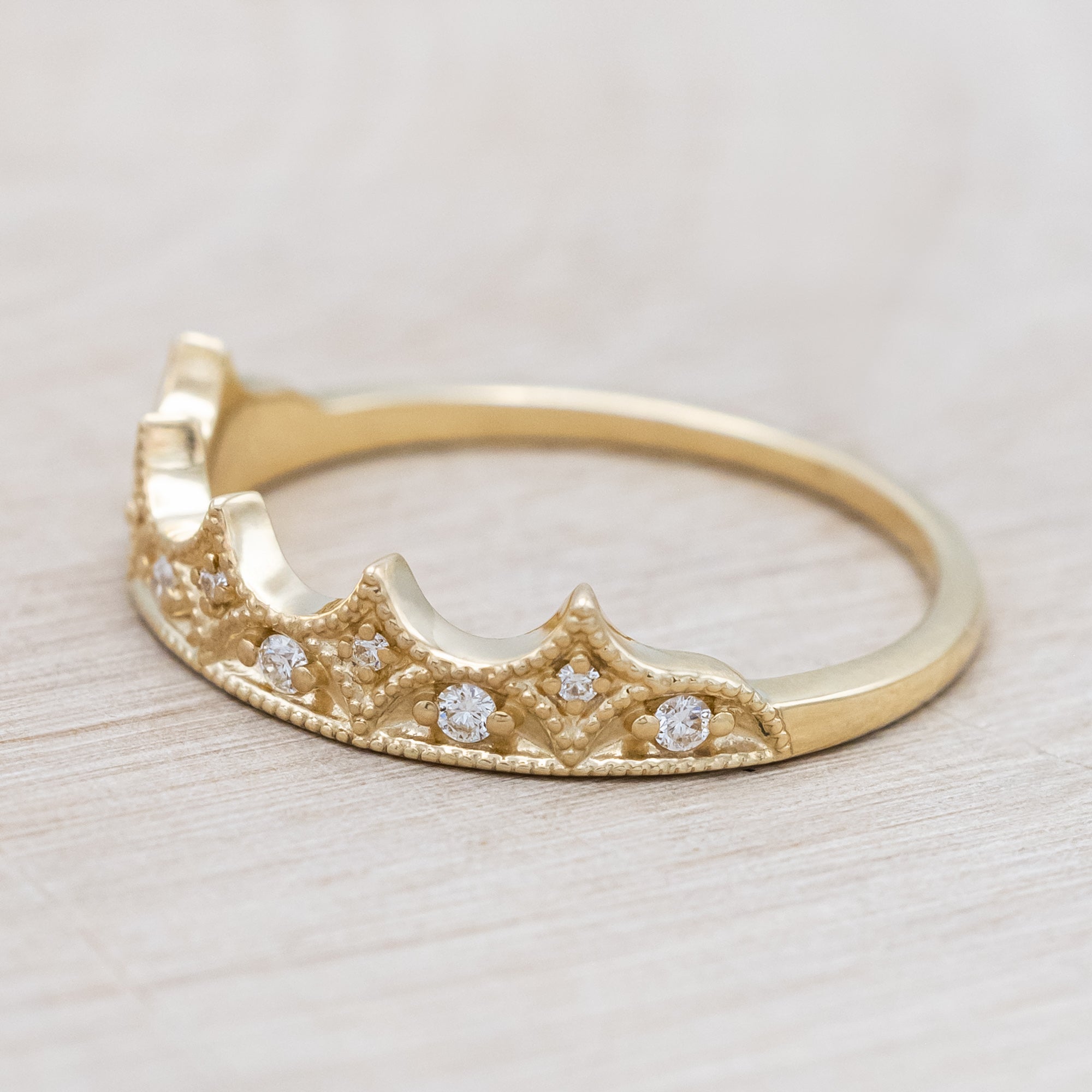 CROWN INSPIRED DIAMOND RING-Staghead Designs