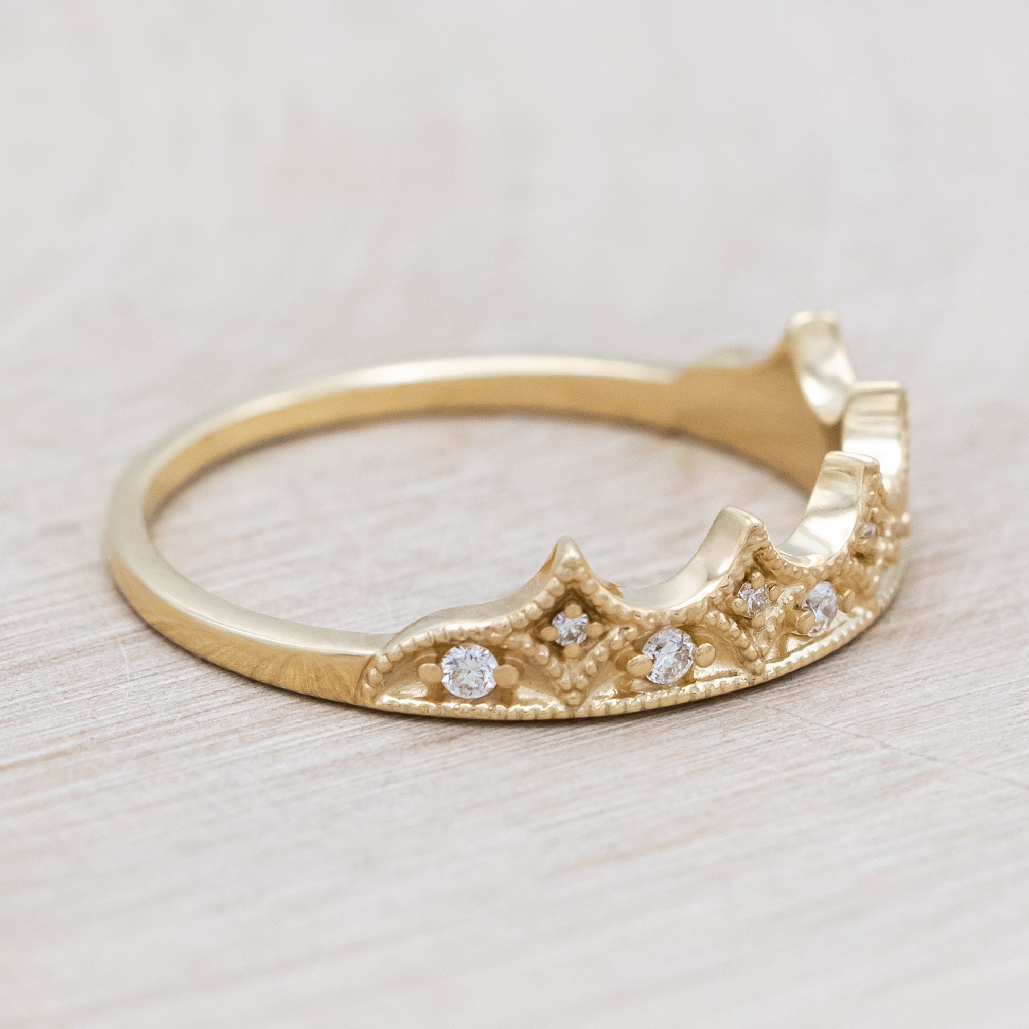 CROWN INSPIRED DIAMOND RING-Staghead Designs