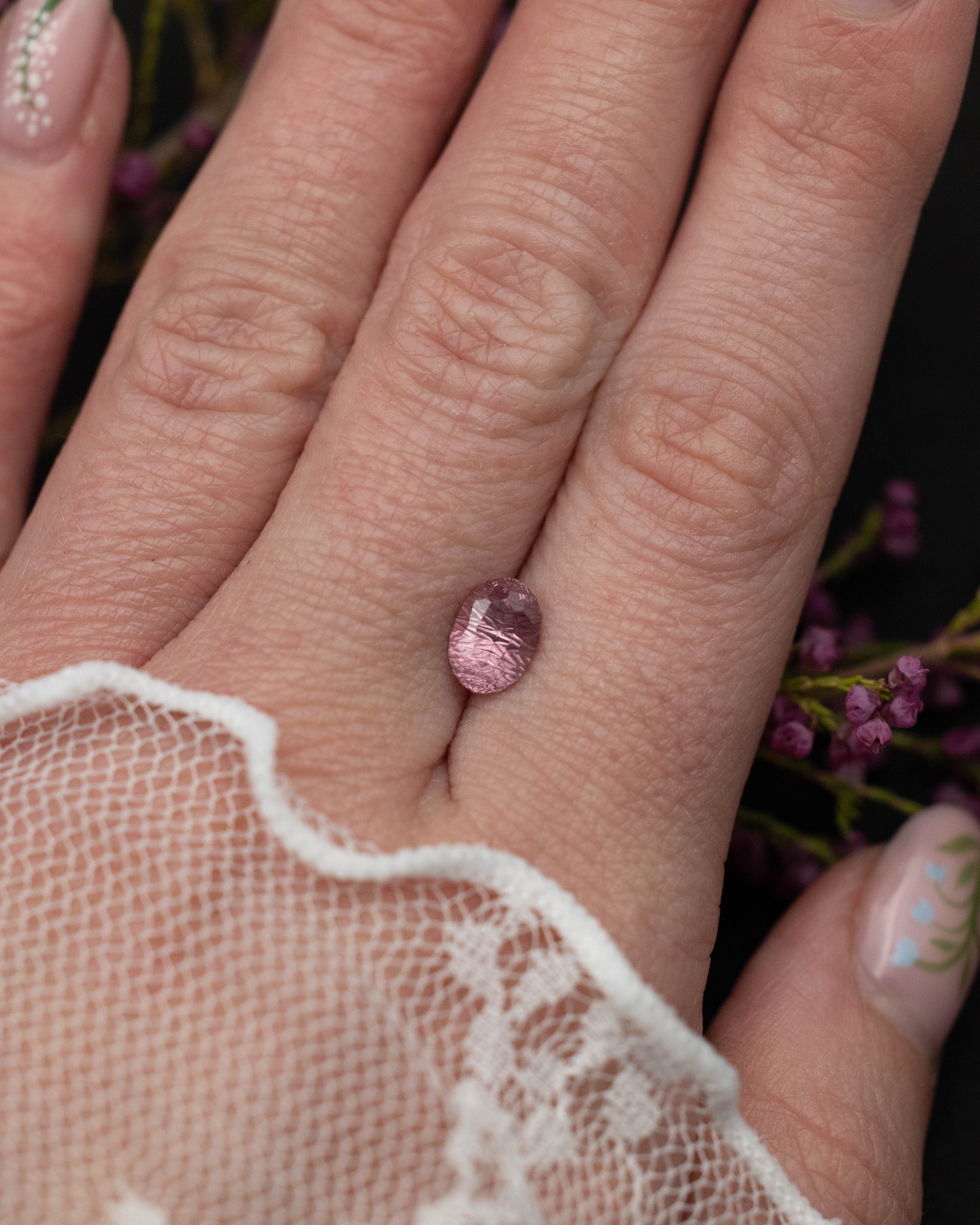 1.64ct 7.8x5.54x5.98mm DEEP CONCAVE OVAL CUT PURPLE DRAGON MALAYA GARNET-Staghead Designs