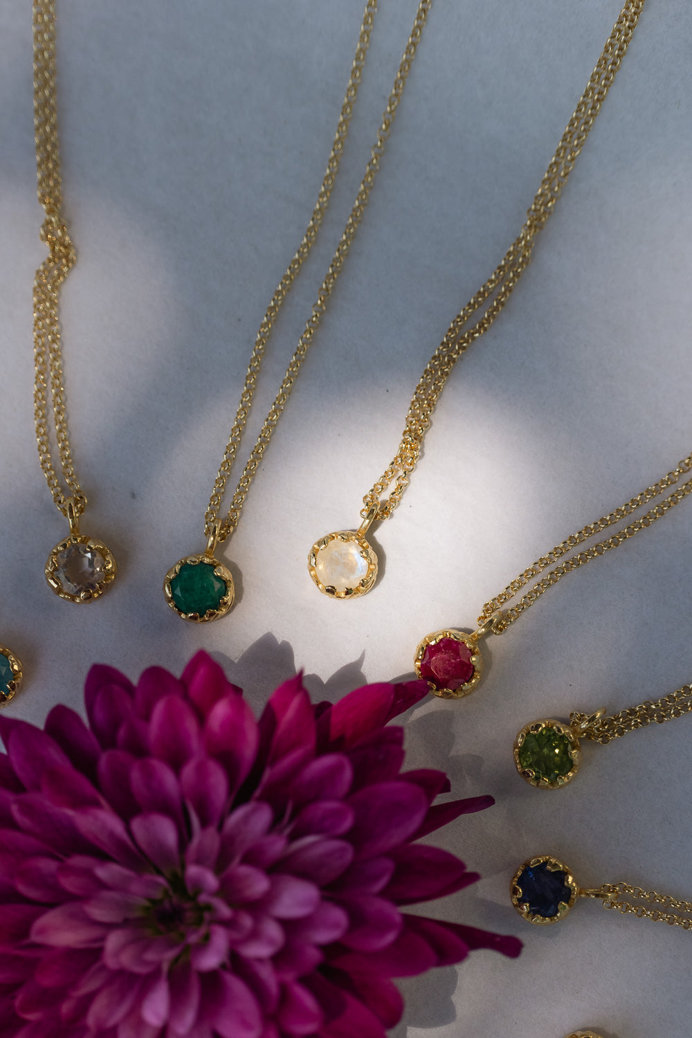 BLOOM COLLECTION - 18K GOLD VERMEIL BIRTHSTONE NECKLACE - BY JORGE REVILLA-Staghead Designs