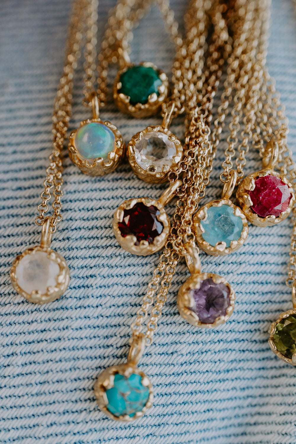 BLOOM COLLECTION - 18K GOLD VERMEIL BIRTHSTONE NECKLACE - BY JORGE REVILLA-Staghead Designs