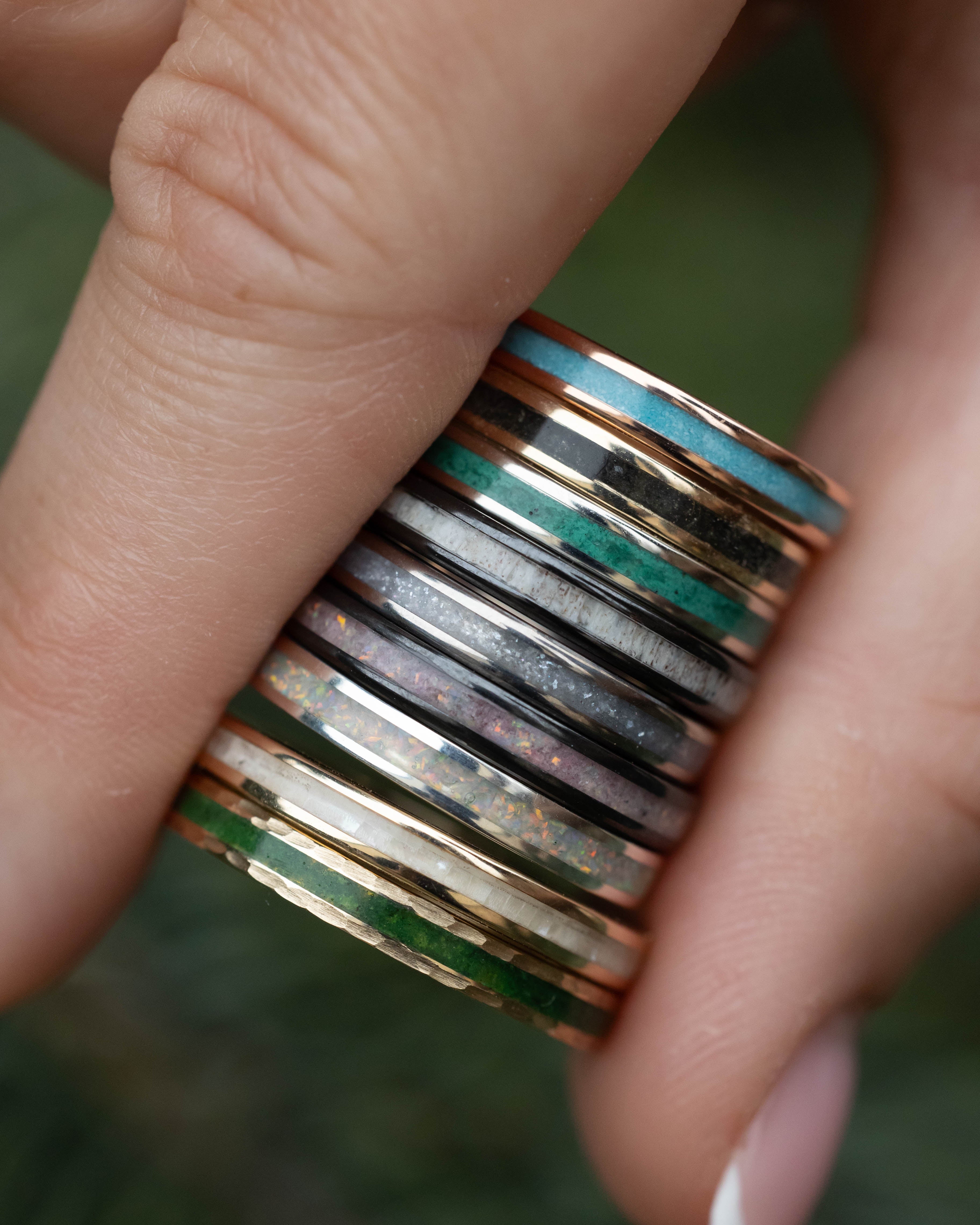 "ETERNA" - TURQUOISE STACKING BAND-Staghead Designs