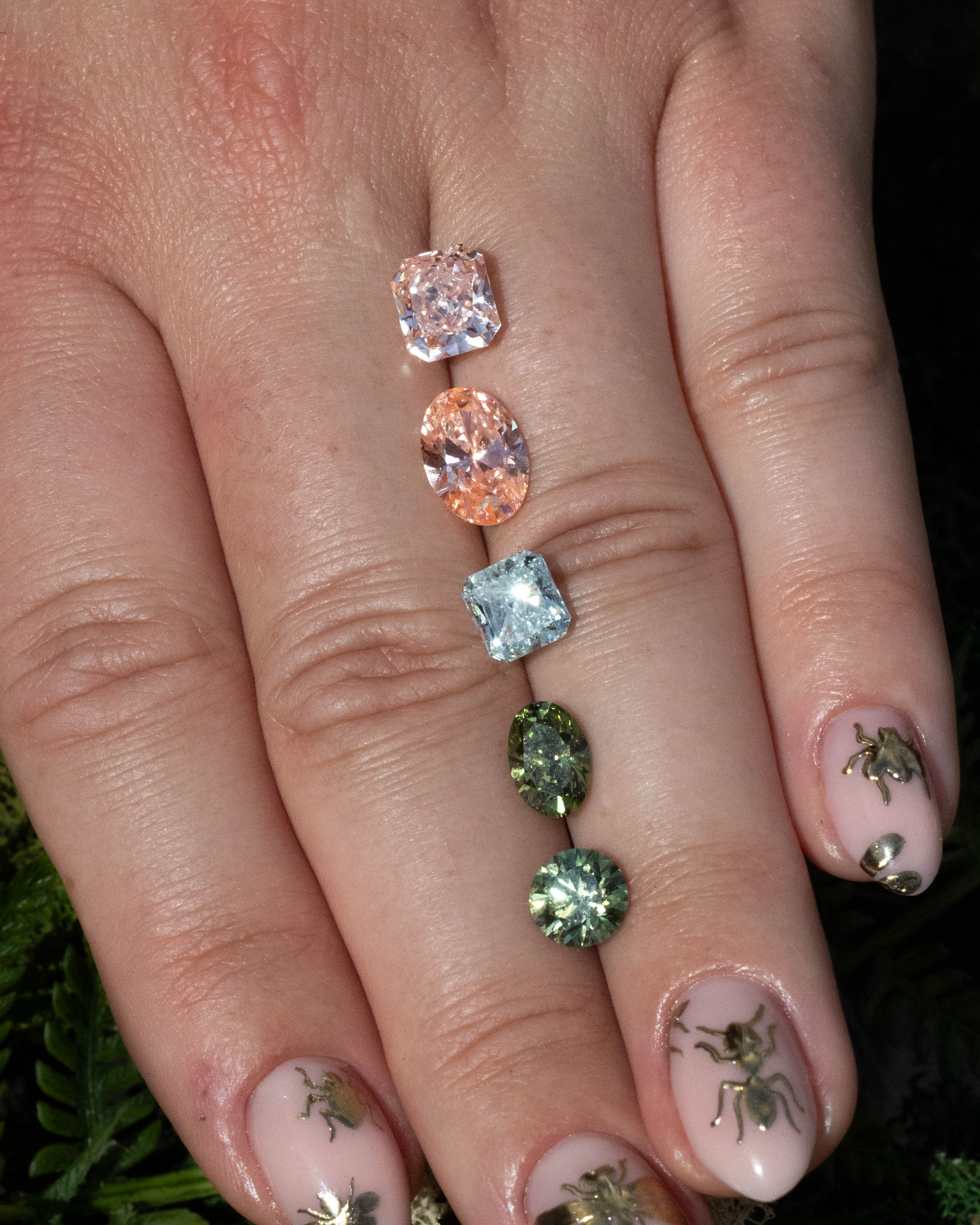 1.22ct 8.38x5.73x3.88mm FANCY VIVID GREEN OVAL BRILLIANT CUT LAB-GROWN DIAMOND - VS2-Staghead Designs