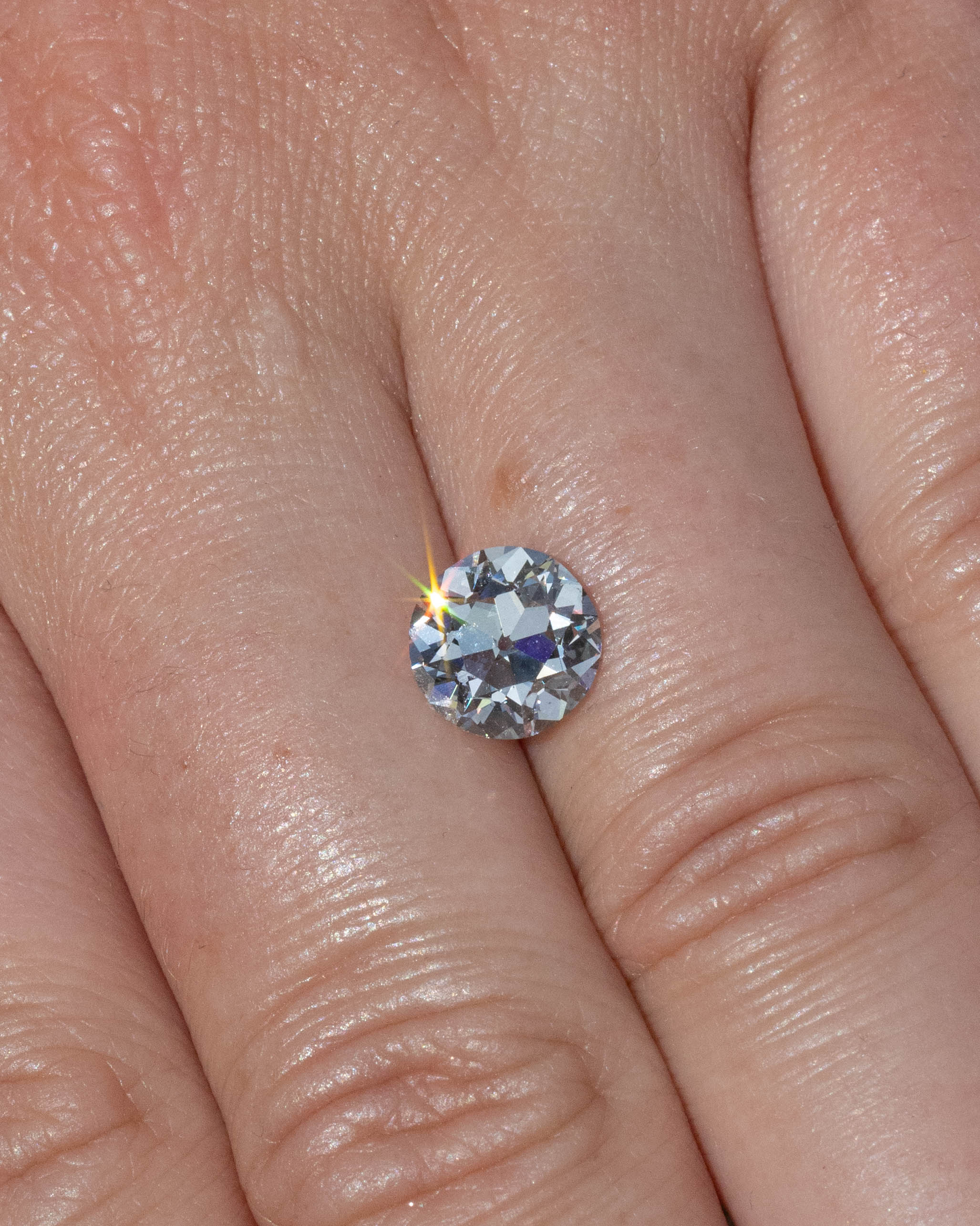 2.33ct 8.43x8.16x5.19mm ROUND OLD EUROPEAN CUT LAB-GROWN DIAMOND - VS2 E-Staghead Designs