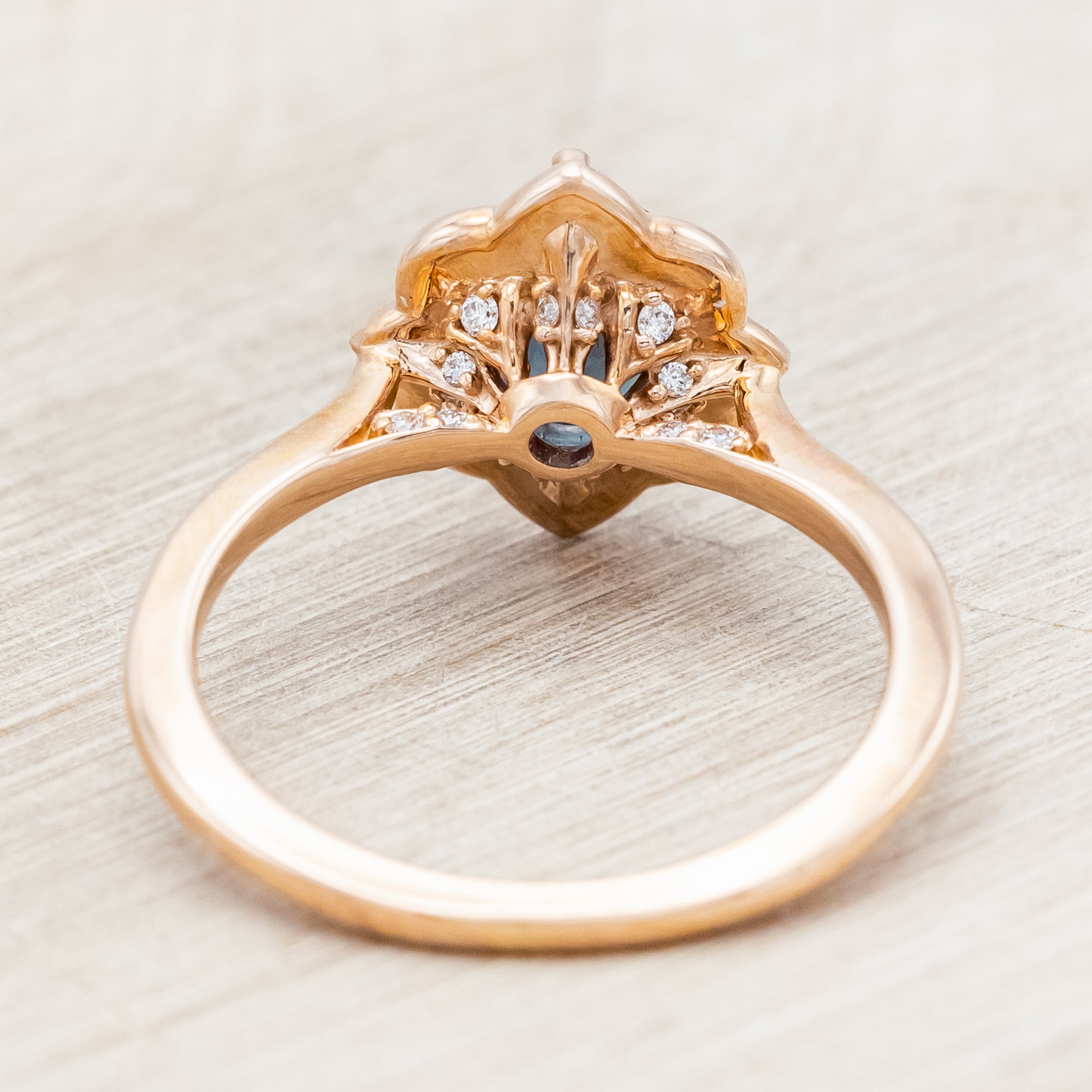 "JANE" - OVAL CUT ENGAGEMENT RING WITH DIAMOND ACCENTS-Staghead Designs