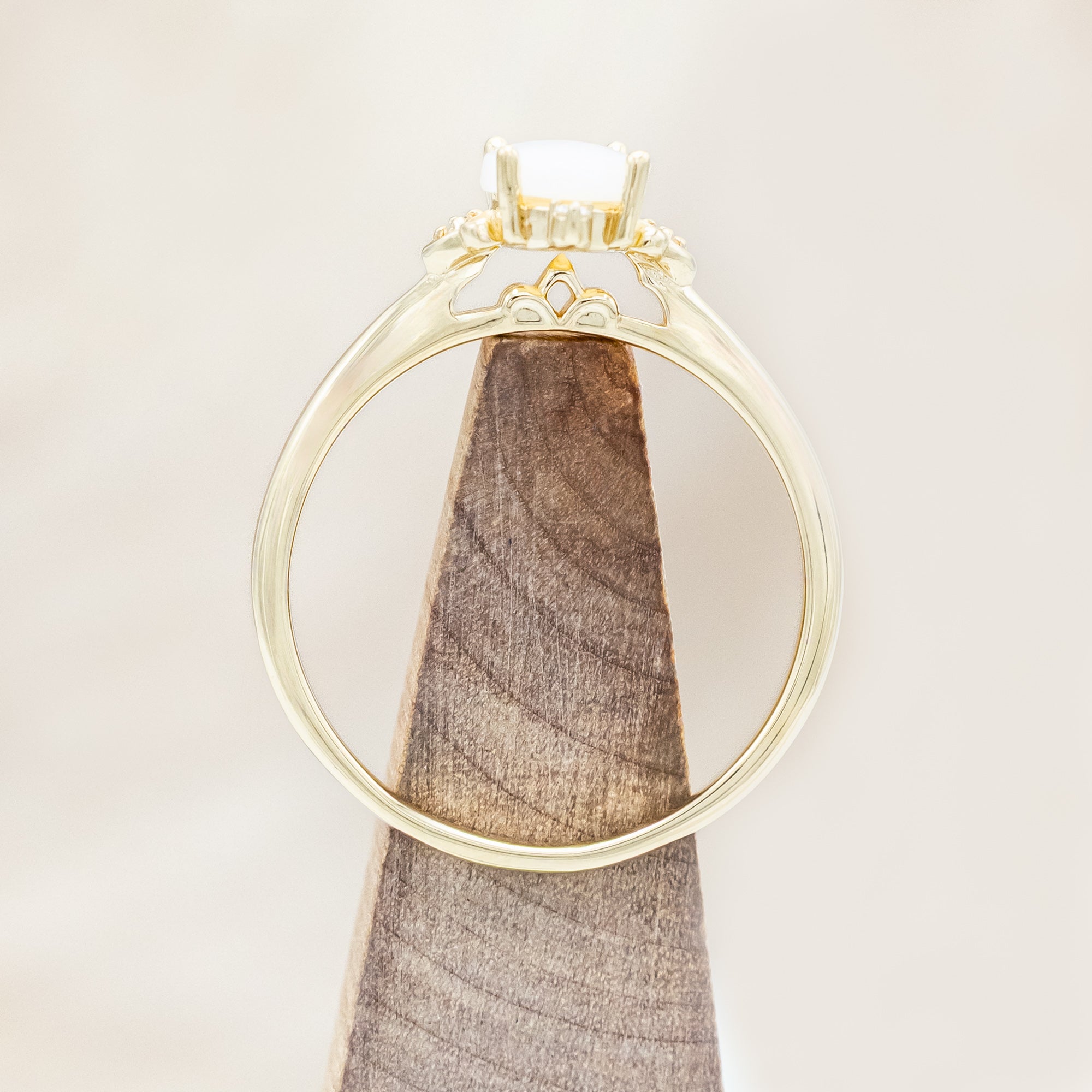 "ZELLA" - OVAL CUT ENGAGEMENT RING WITH DIAMOND ACCENTS-Staghead Designs