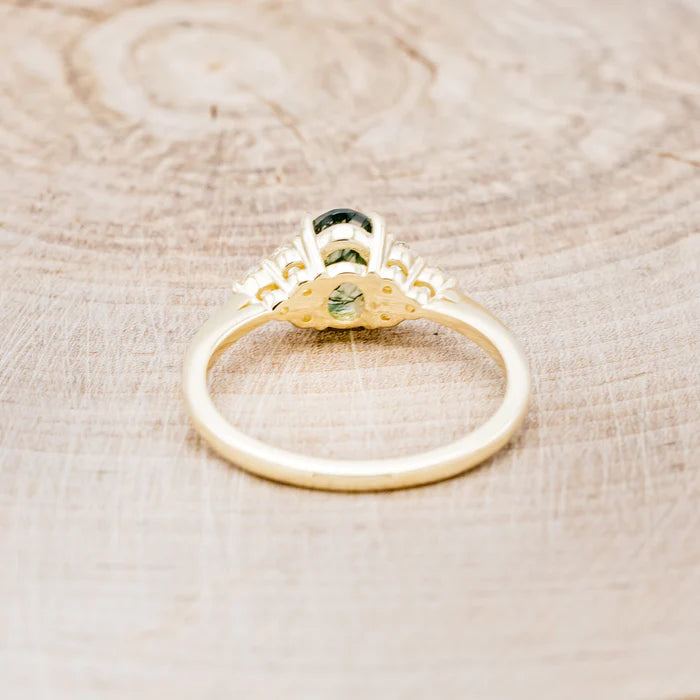 "RHEA" - OVAL ENGAGEMENT RING WITH DIAMOND ACCENTS-11