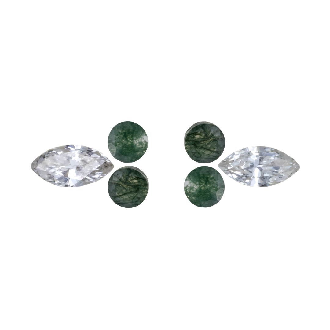 Moss Agate & Diamond Accents for Sage-Staghead Designs
