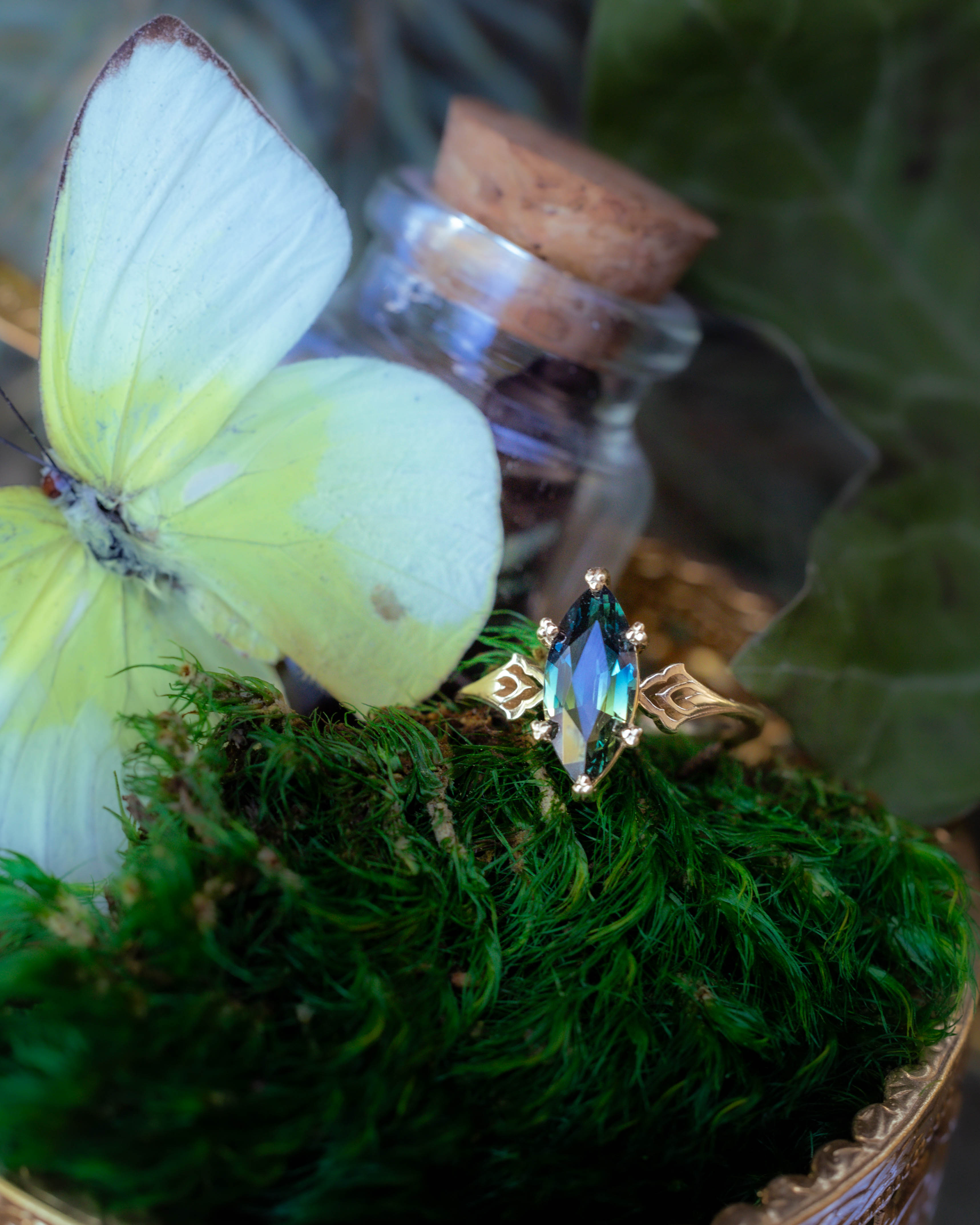 "MORRIGAN" - ORNATE SOLITAIRE ENGAGEMENT RING - MOUNTING ONLY - SELECT YOUR OWN STONE-Staghead Designs