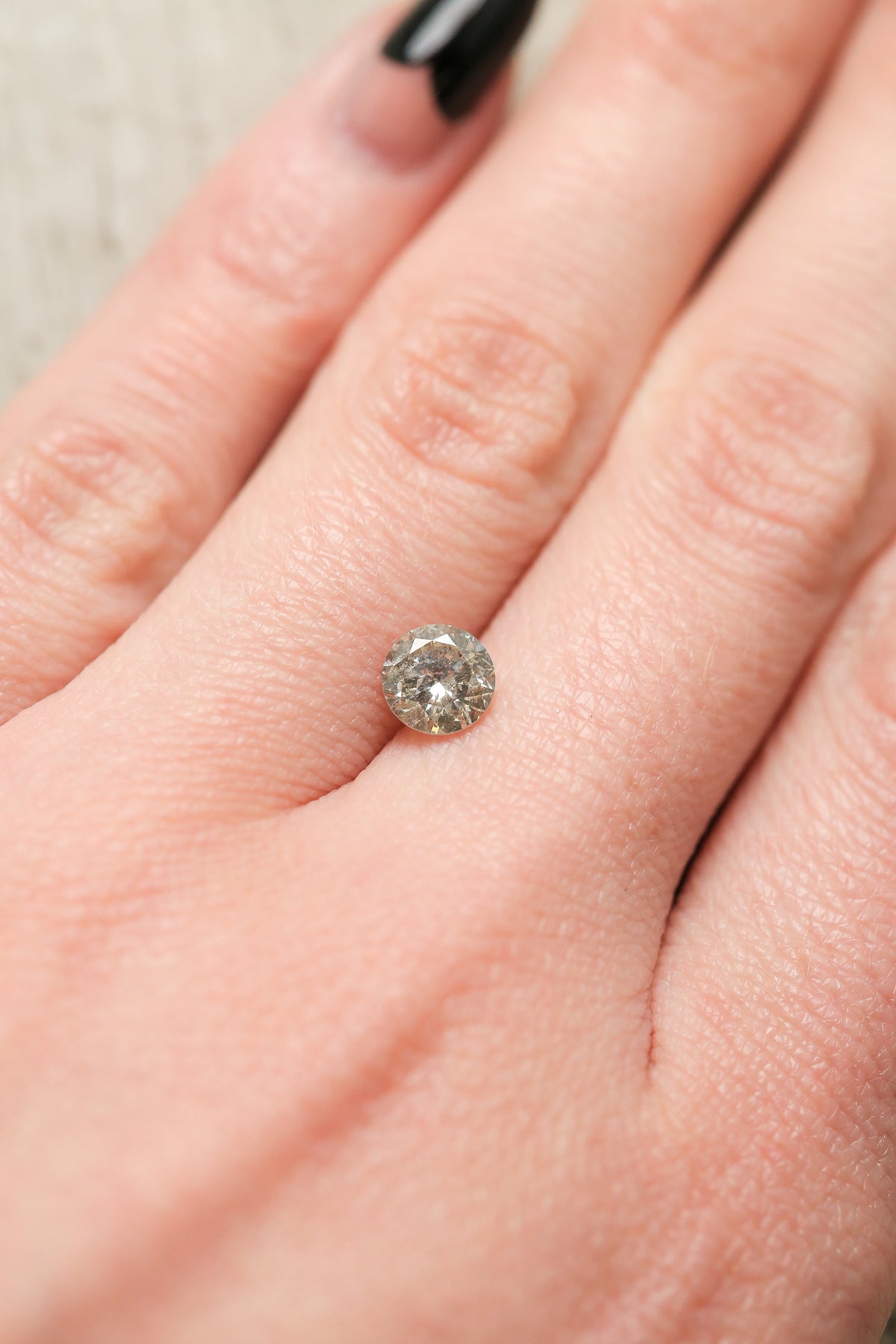 0.88ct 6.05mm ROUND BRILLIANT CUT CHAMPAGNE DIAMOND-3