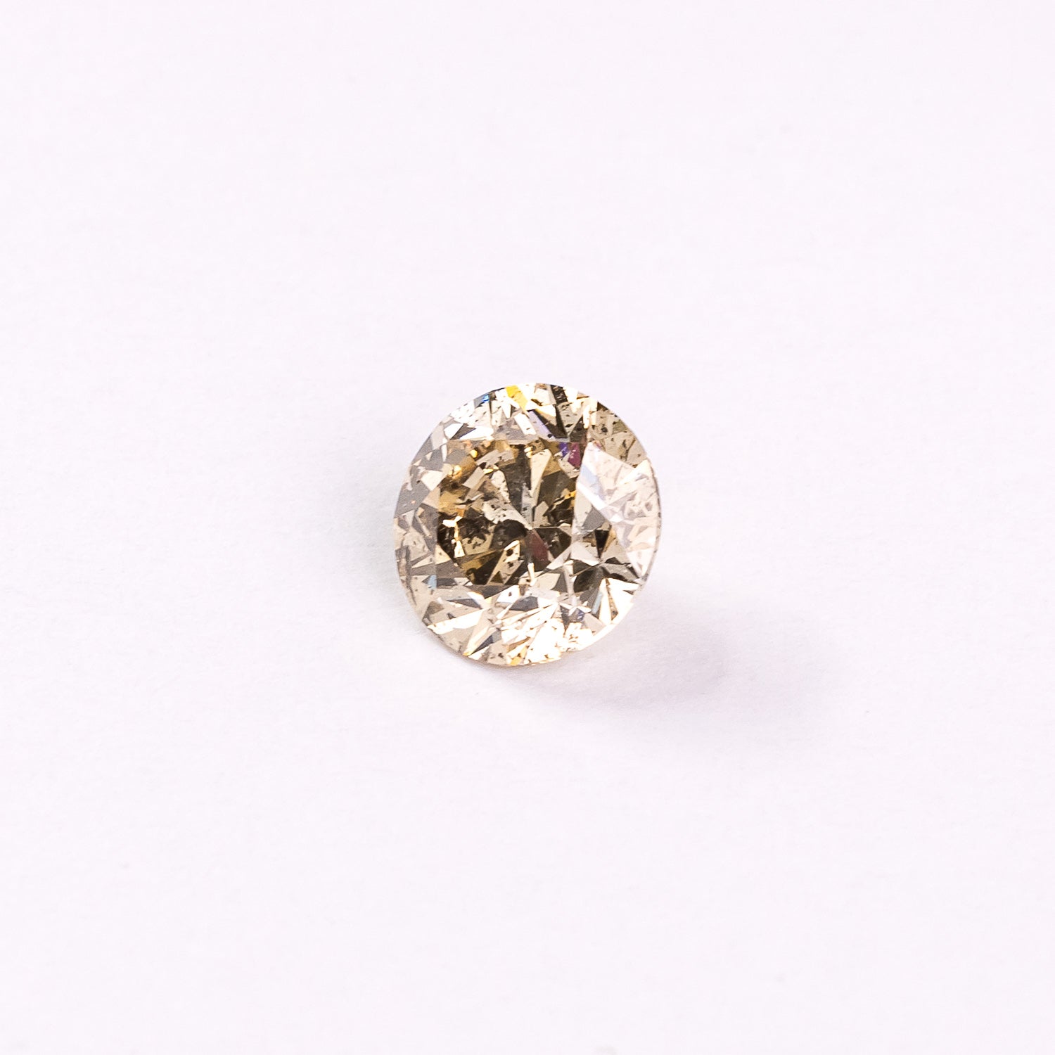 1.01ct 6.25mm ROUND BRILLIANT CUT CHAMPAGNE DIAMOND-2