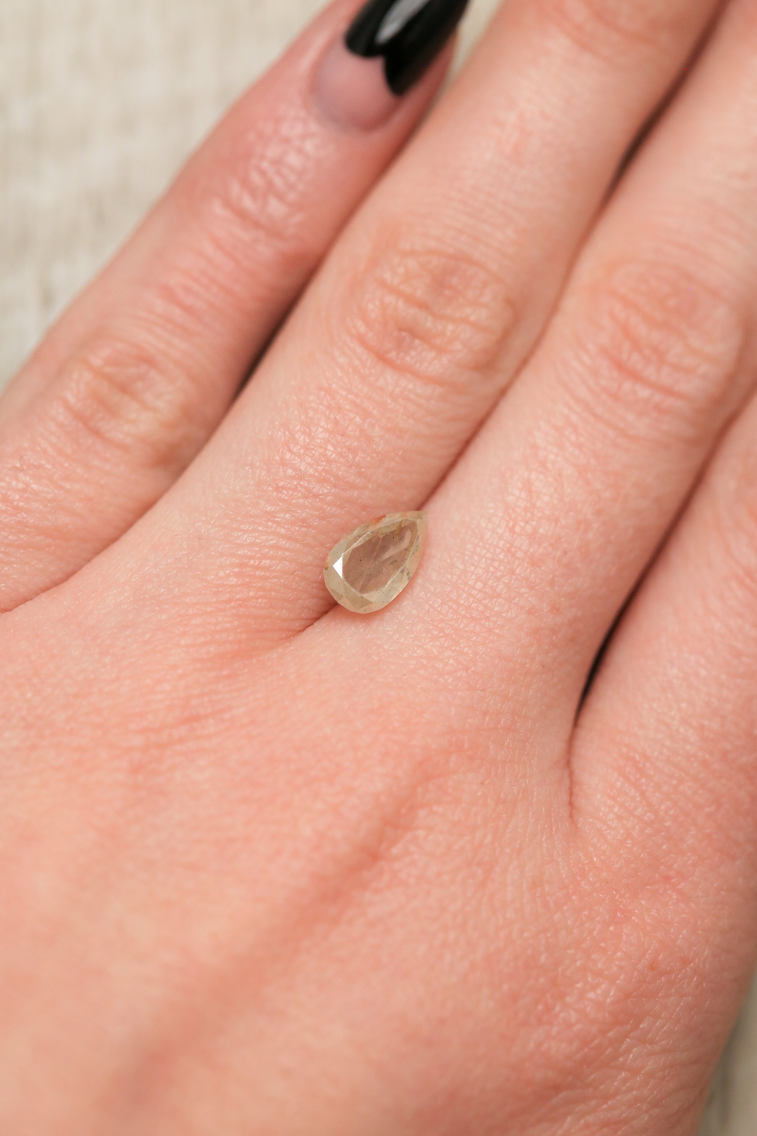 1.51ct 9.55 x 5.54 x 3.17mm DOUBLE CUT PEAR SALT & PEPPER DIAMOND-3