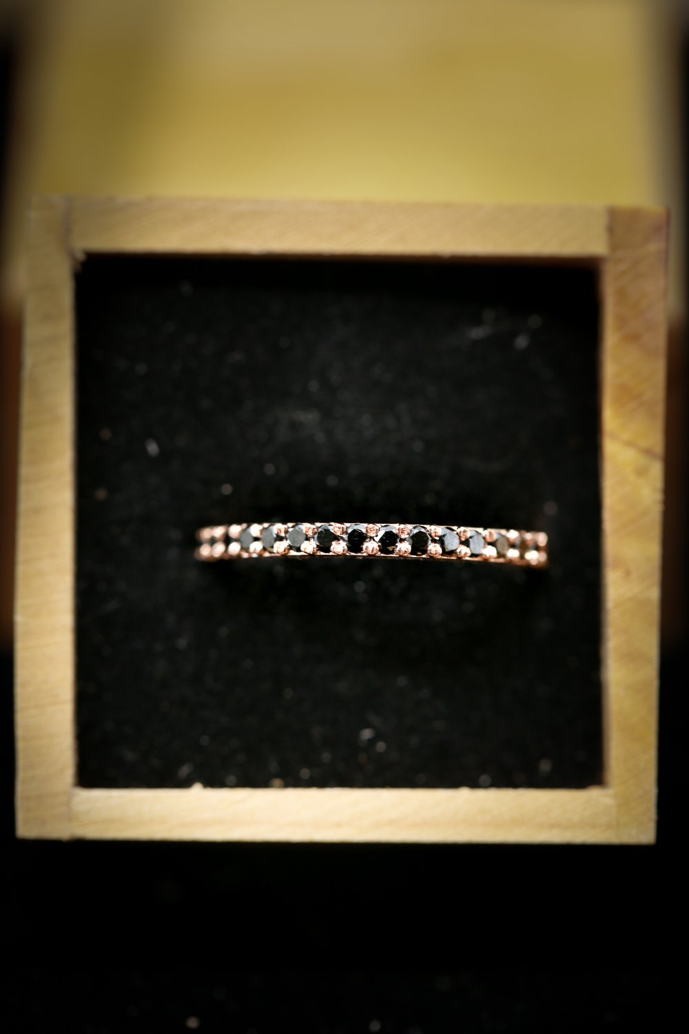 BLACK DIAMONDS STACKING BAND IN 14K GOLD-13