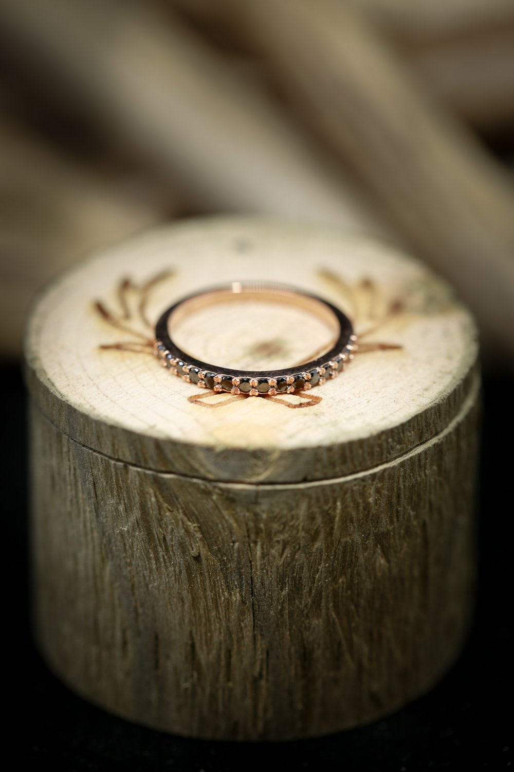 BLACK DIAMONDS STACKING BAND IN 14K GOLD-17