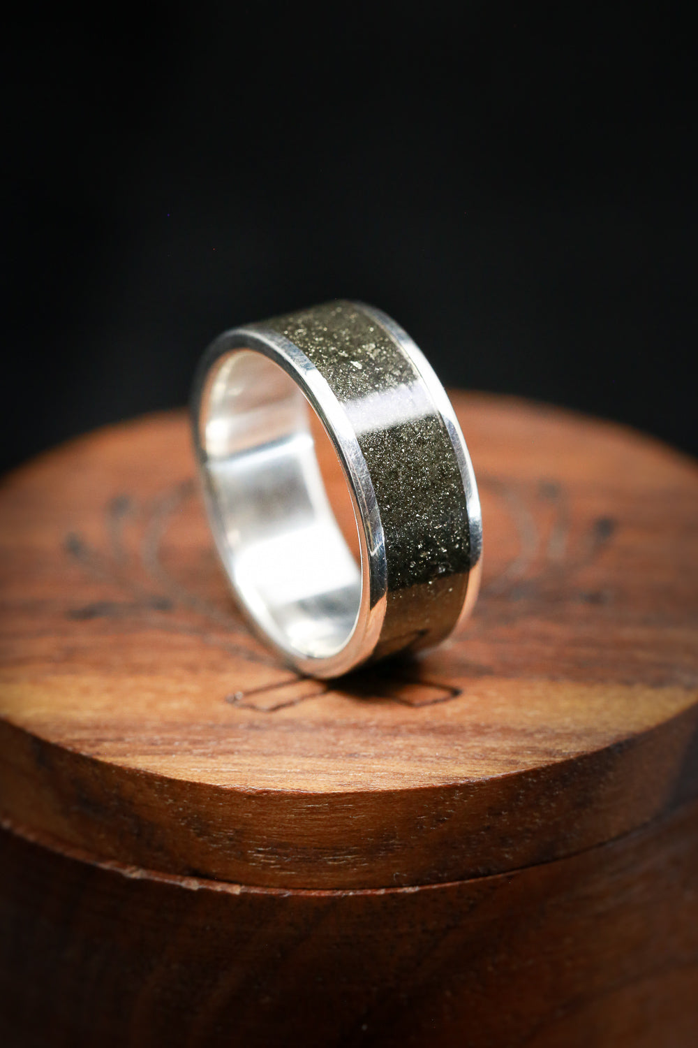 "RAINIER" - PYRITE WEDDING RING-13