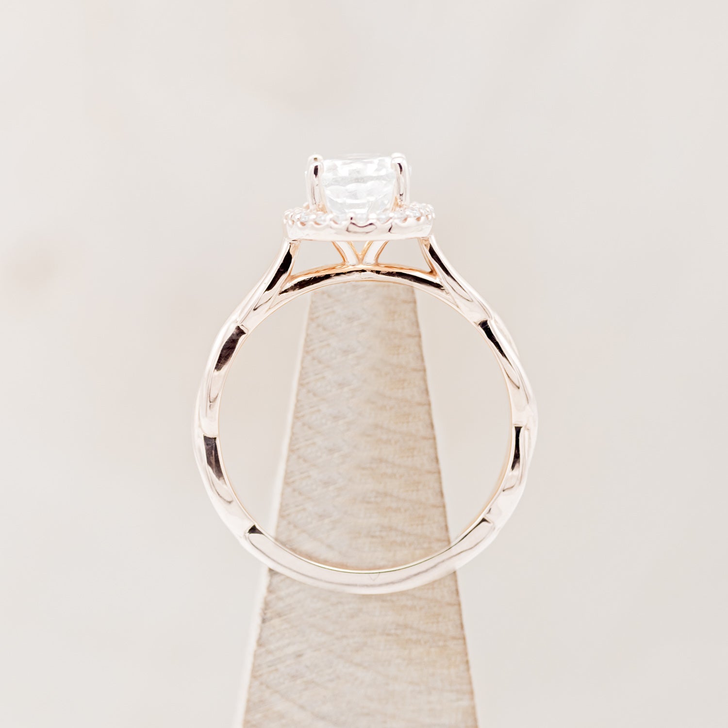 "EVERLEIGH" - OVAL MOONSTONE ENGAGEMENT RING WITH DIAMOND HALO-6