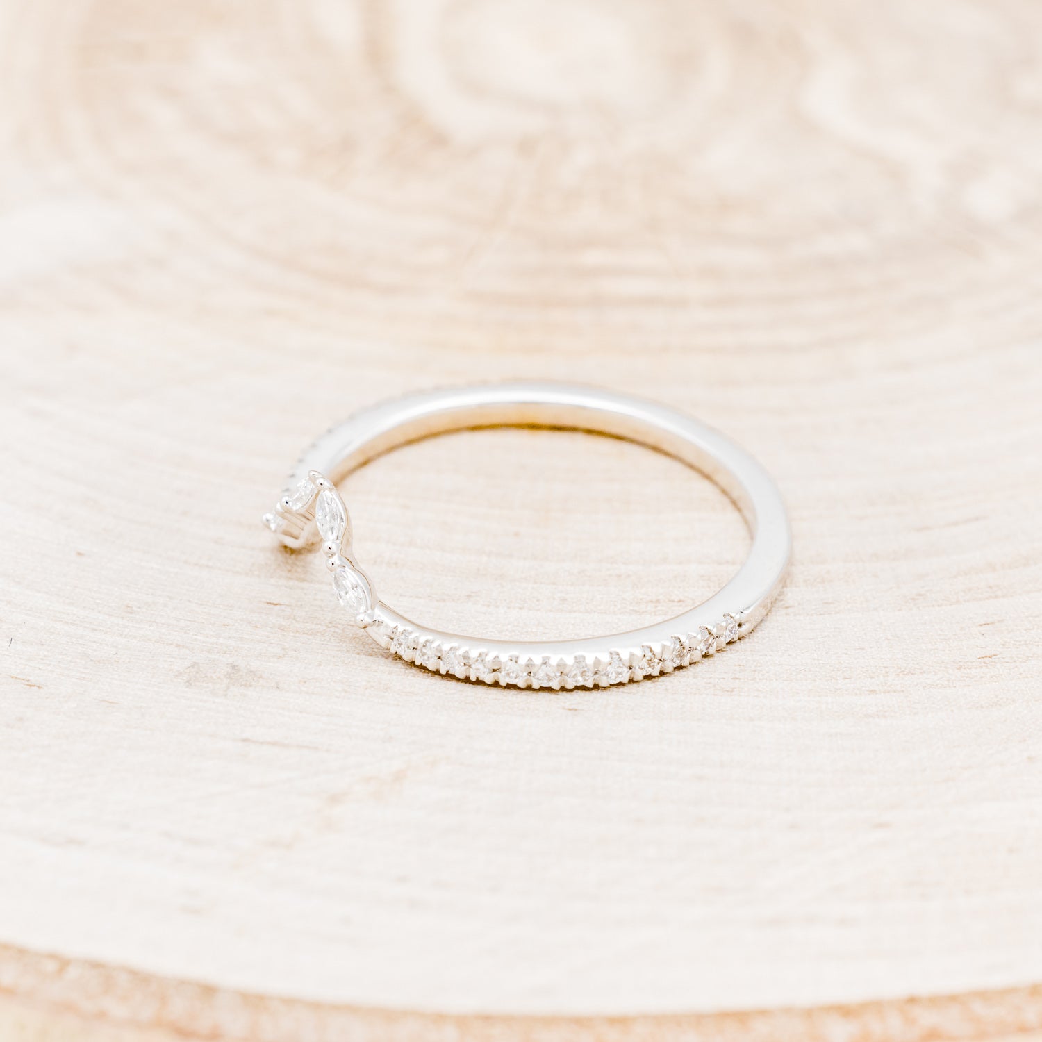 "NORTH STAR" - ROUND CUT TANZANITE ENGAGEMENT RING WITH DIAMOND ACCENTS & TRACER-15