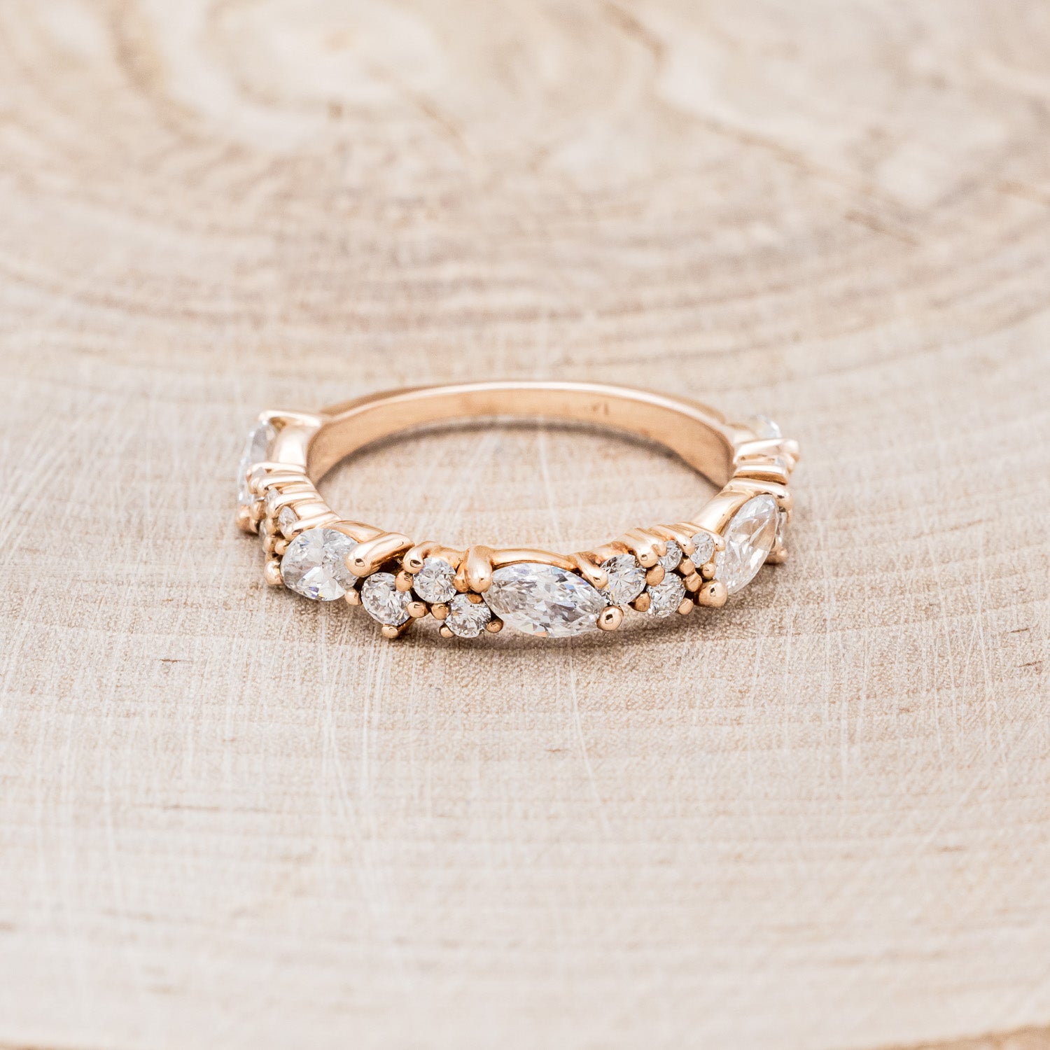 ANNIVERSARY BAND WITH MARQUISE DIAMOND ACCENTS-4