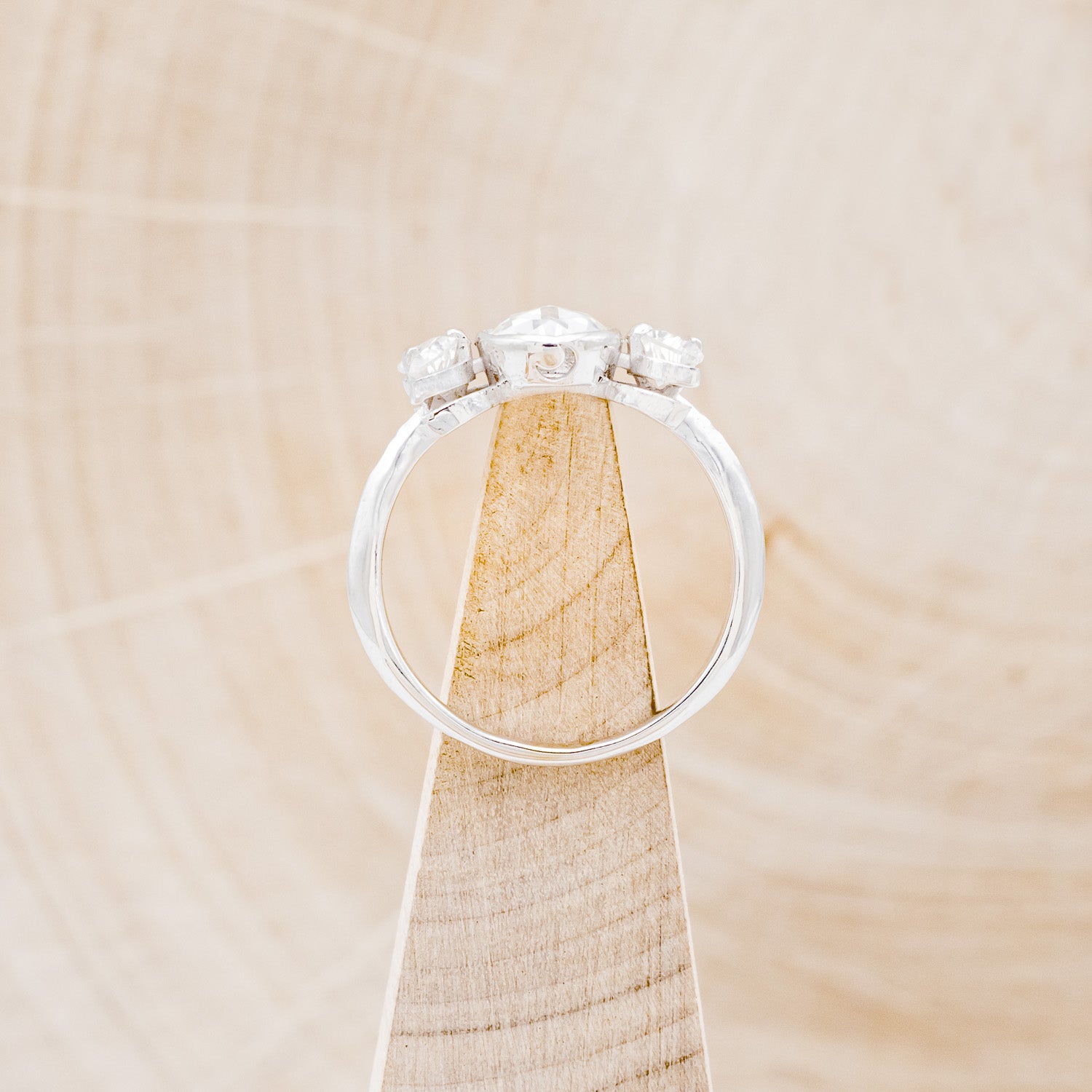 "CANDI" - TRIPLE MOON MOISSANITE ENGAGEMENT RING-6