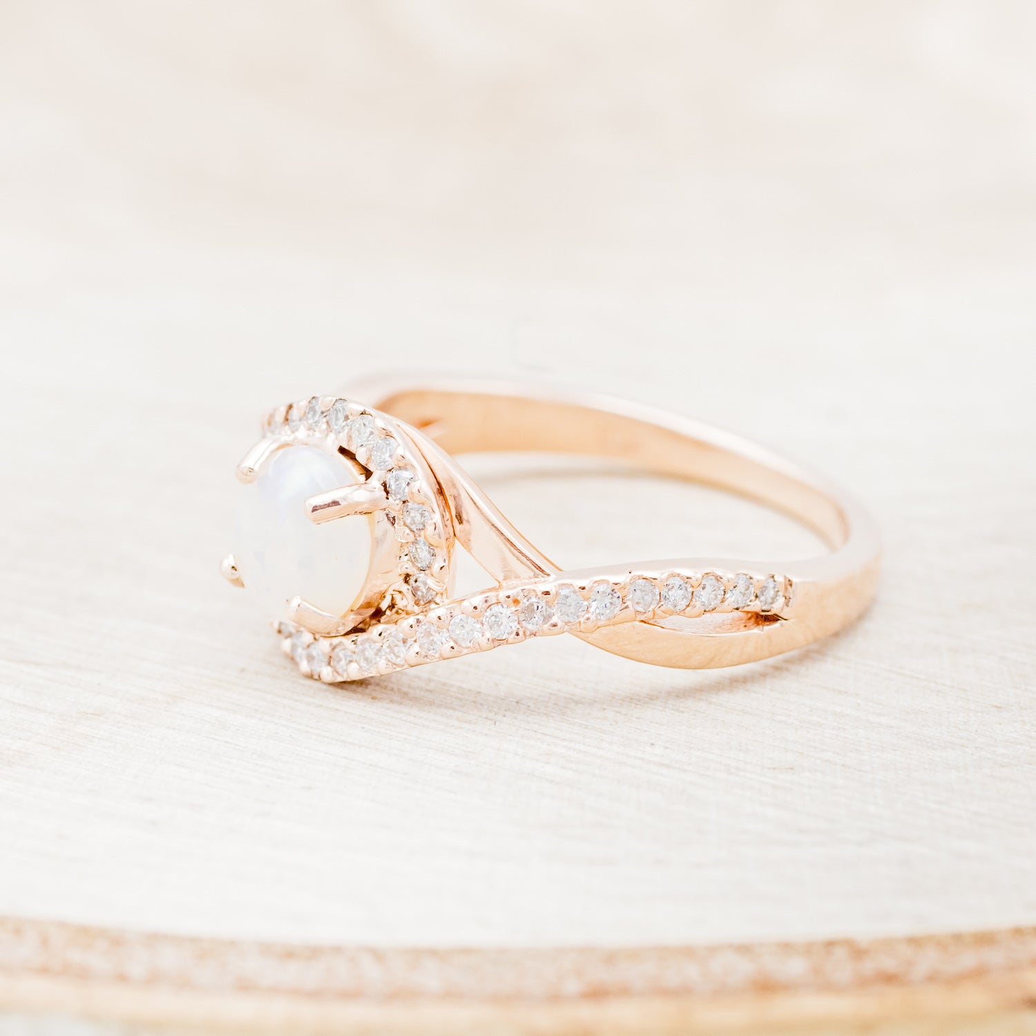 "MABLE" - BYPASS-STYLE OPAL ENGAGEMENT RING WITH DIAMOND ACCENTS-3