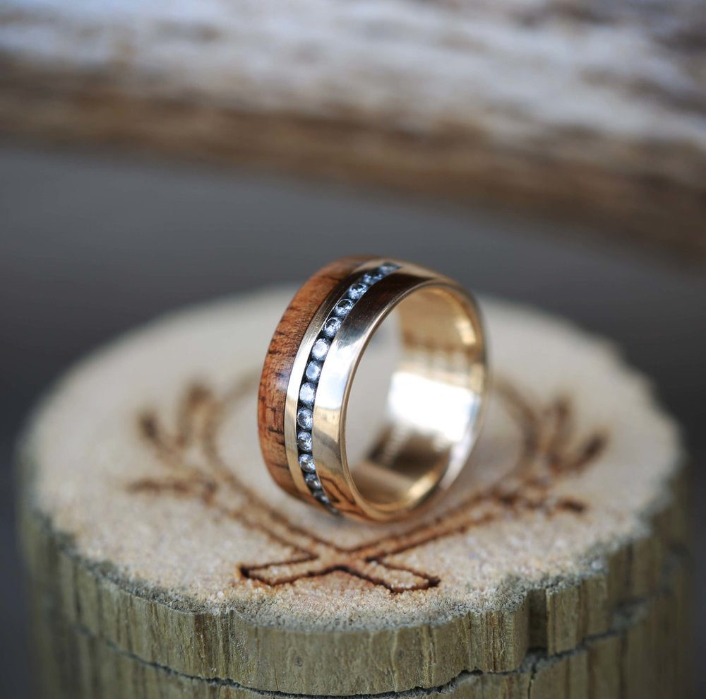KOA WOOD & DIAMONDS WEDDING BAND-8