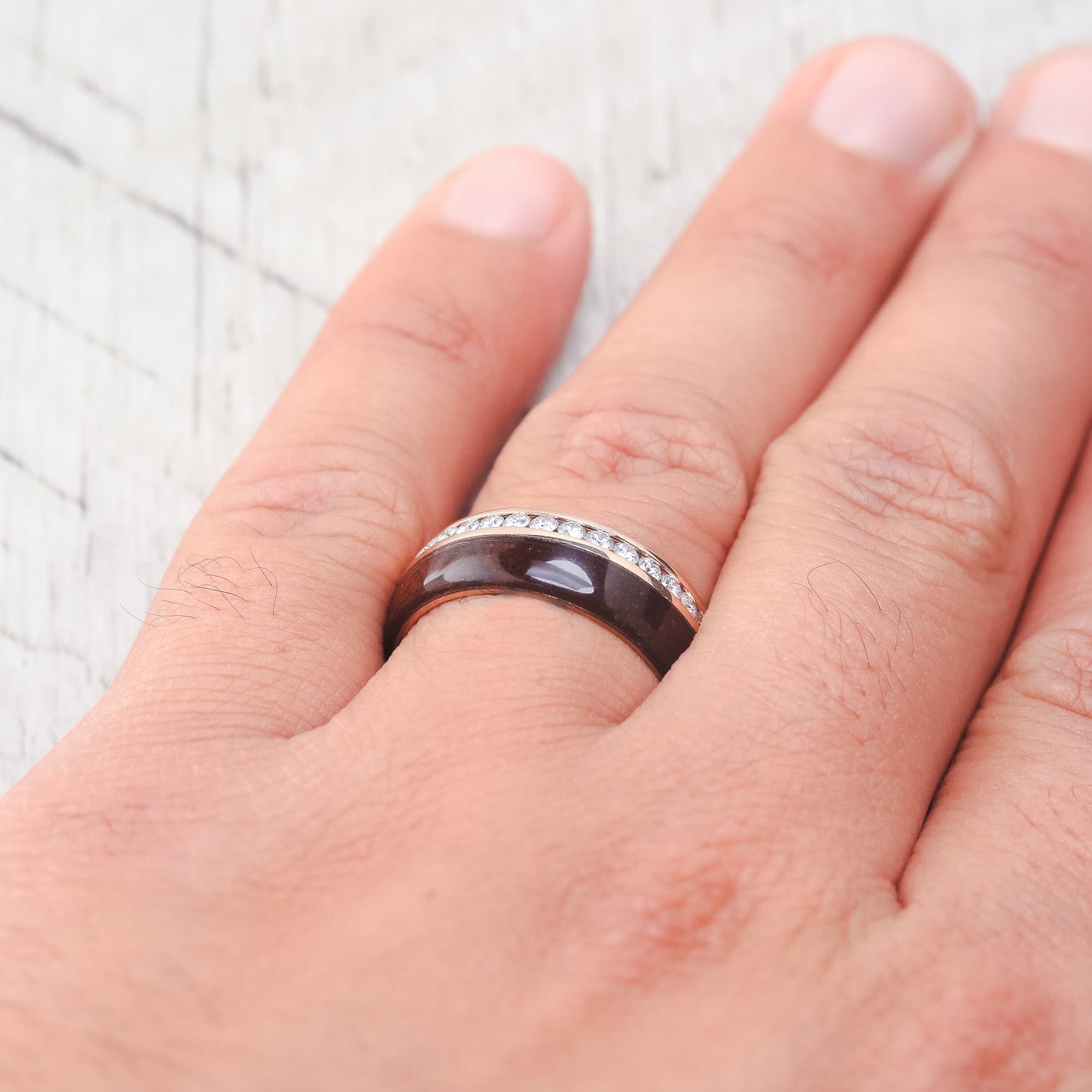 KOA WOOD & DIAMONDS WEDDING BAND-12