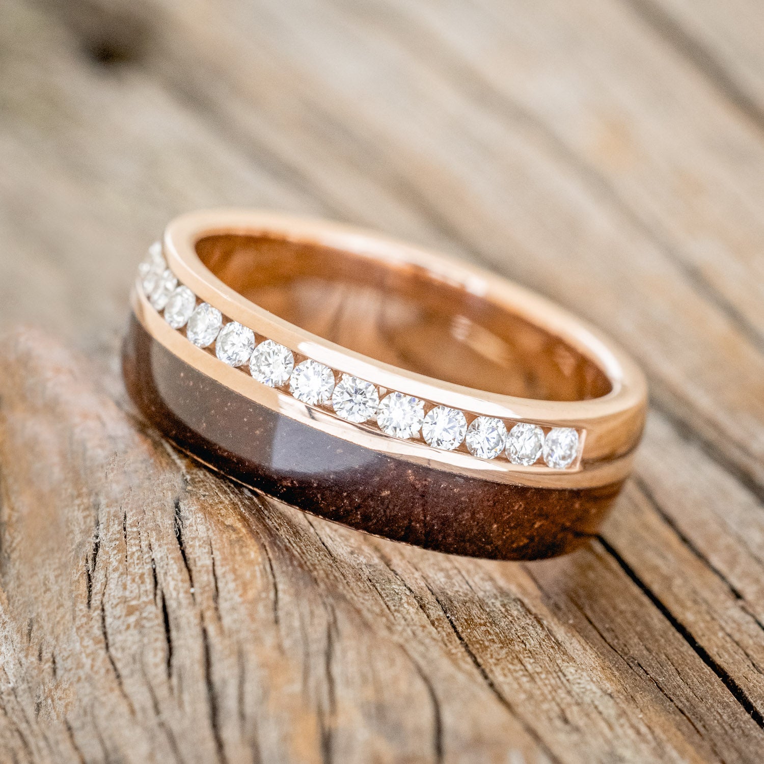 KOA WOOD & DIAMONDS WEDDING BAND-6