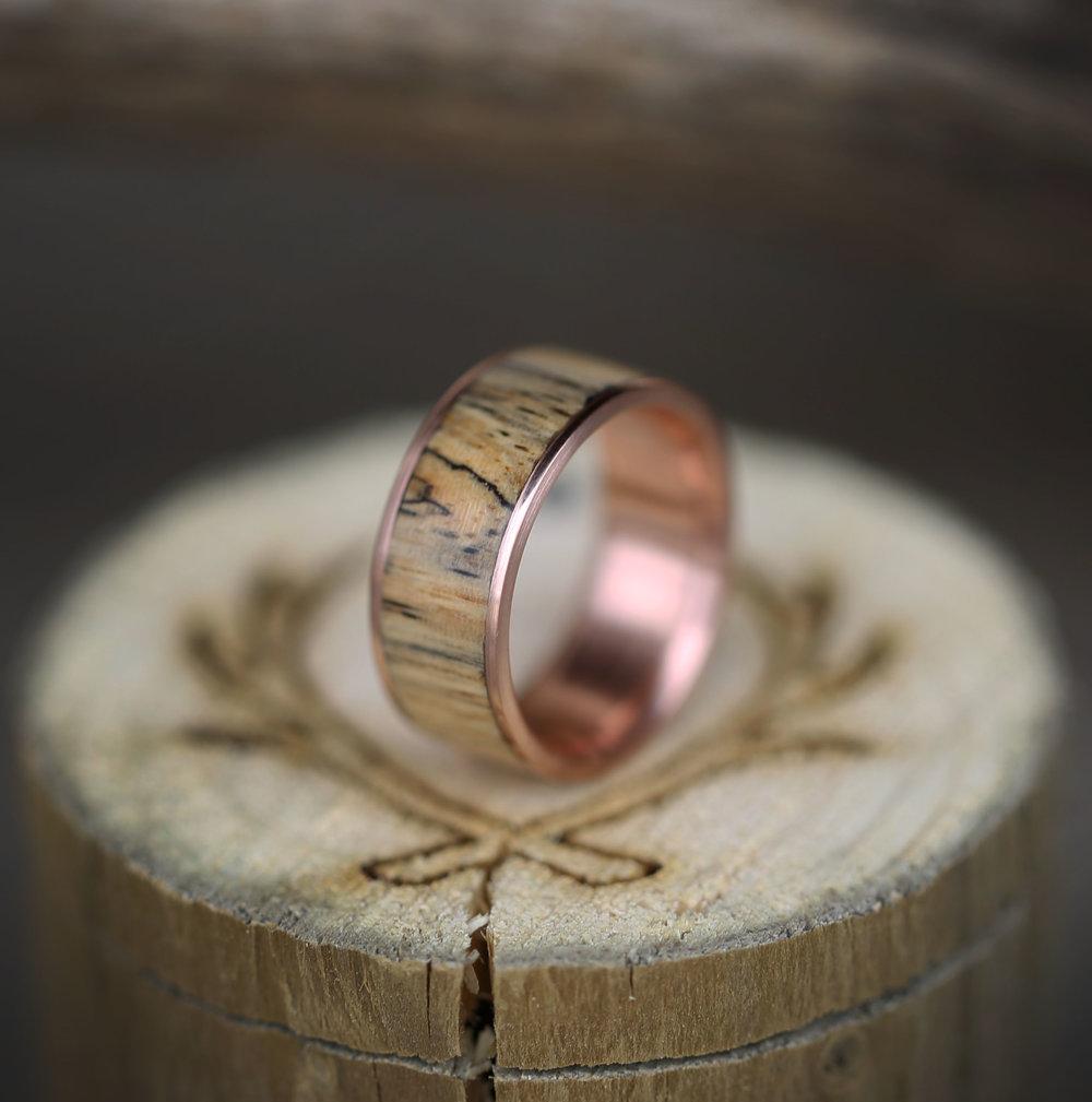 "RAINIER" - SPALTED MAPLE WEDDING BAND-15