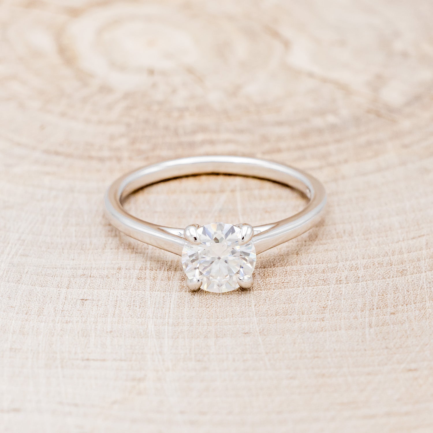 4 PRONG ROUND CUT MOISSANITE SOLITAIRE ENGAGEMENT RING-16