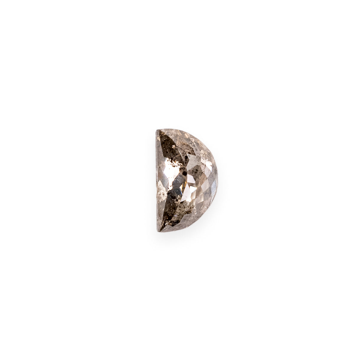 0.65ct 6.57x3.84mm HALF MOON DOUBLE CUT SALT & PEPPER DIAMOND-2