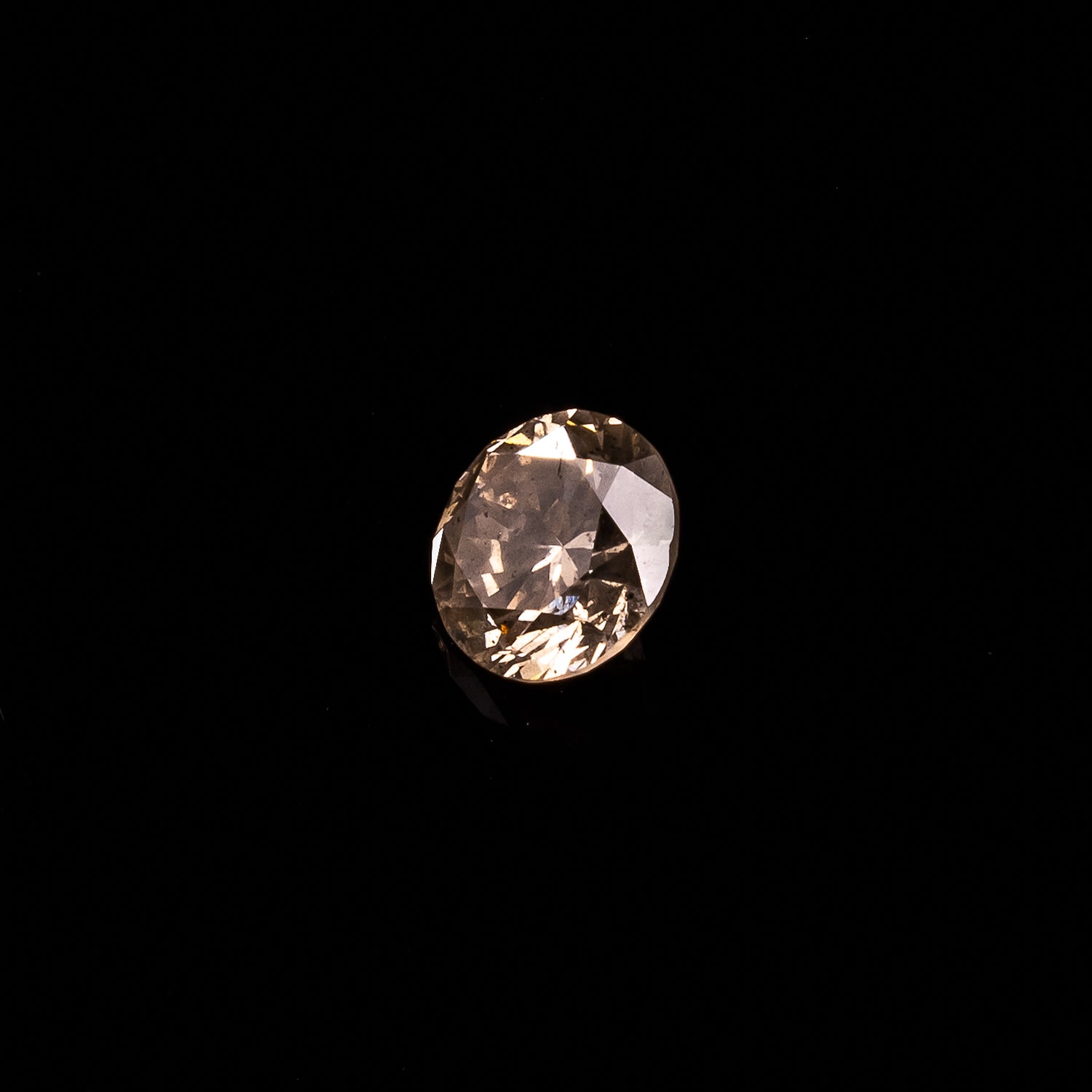 0.68ct 5.55mm BRILLIANT ROUND CUT CHAMPAGNE DIAMOND-5