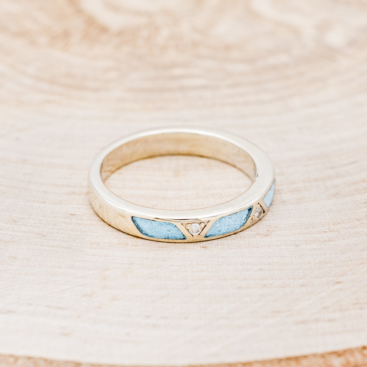 TURQUOISE STACKER WITH DIAMOND ACCENTS-6