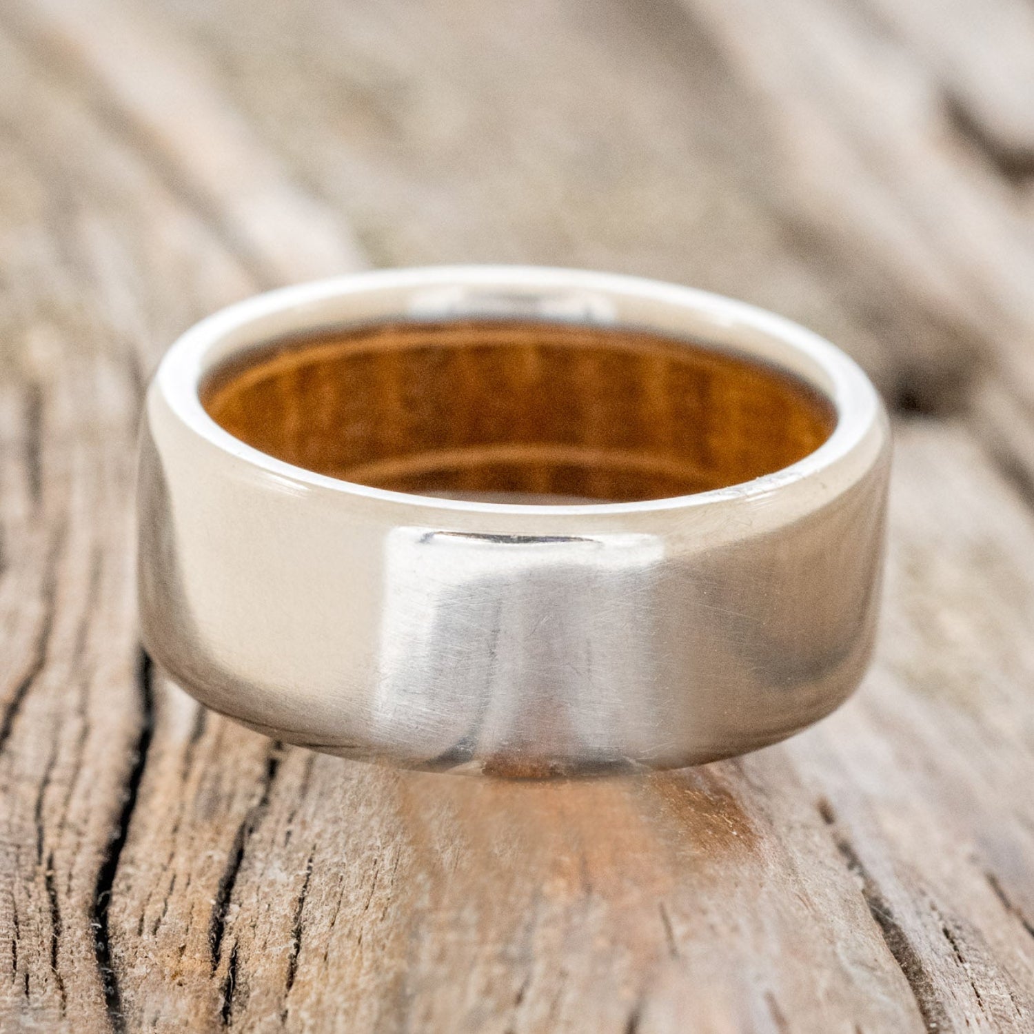 WHISKEY BARREL LINED WEDDING BAND-6