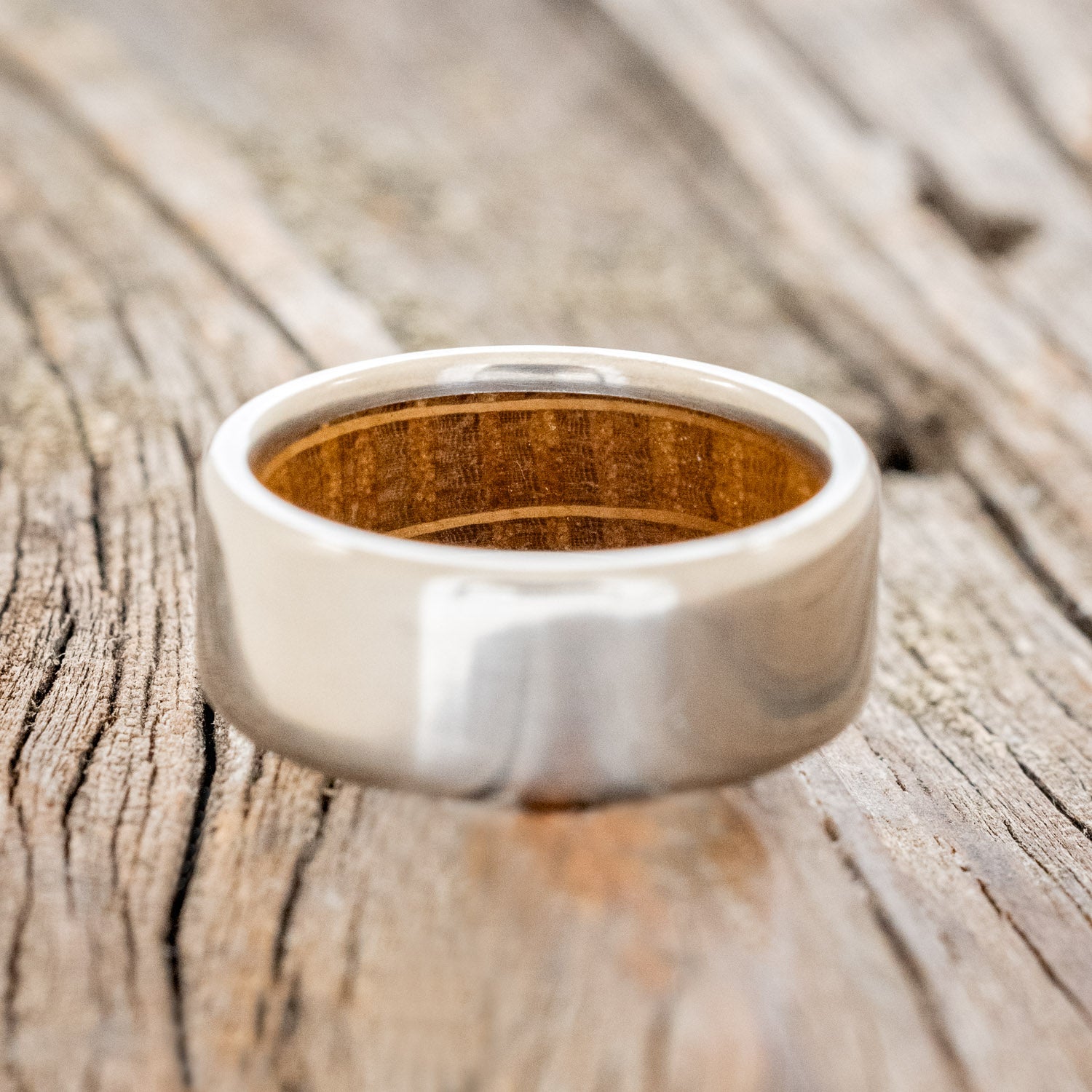 WHISKEY BARREL LINED WEDDING BAND-4