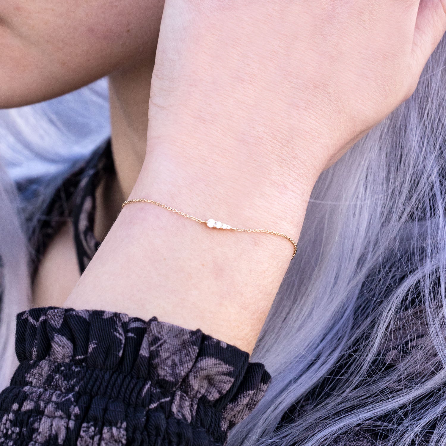 14K GOLD DIAMOND ACCENTS BRACELET-9