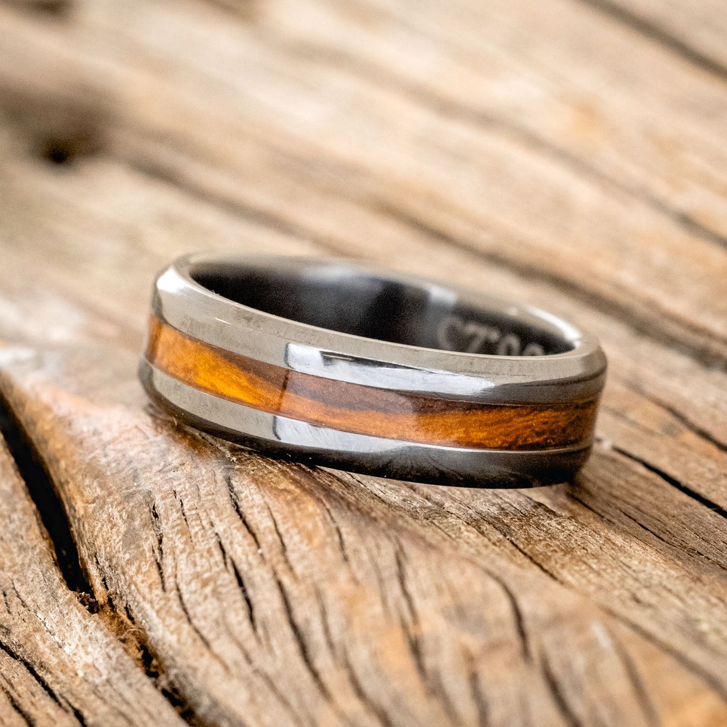 "NIRVANA" - IRONWOOD WEDDING RING-2