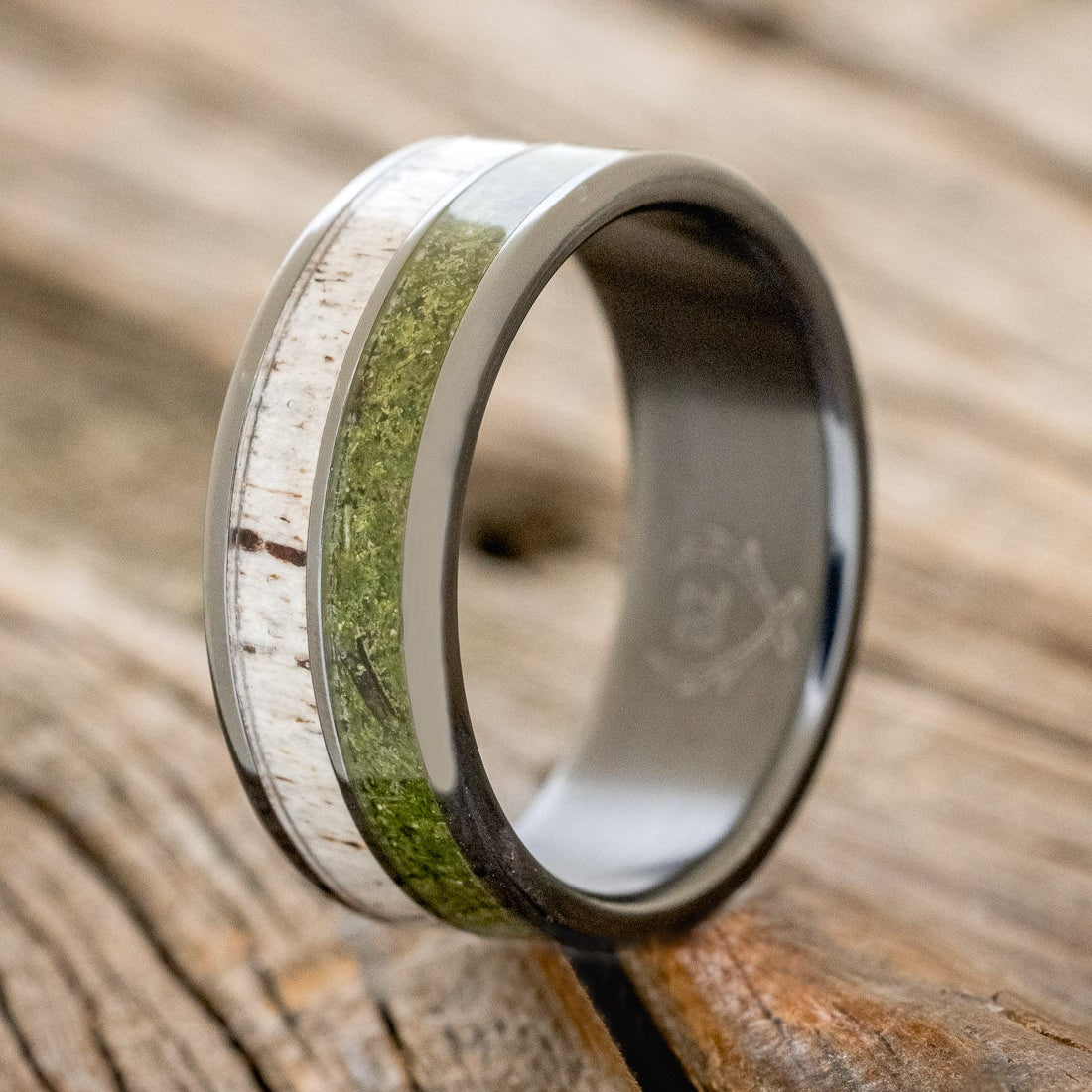 "DYAD" - MOSS & ANTLER WEDDING BAND-10