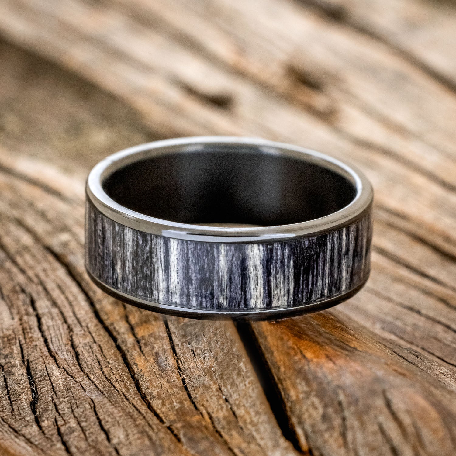 "RAINIER" - GREY BIRCH WOOD WEDDING BAND-9