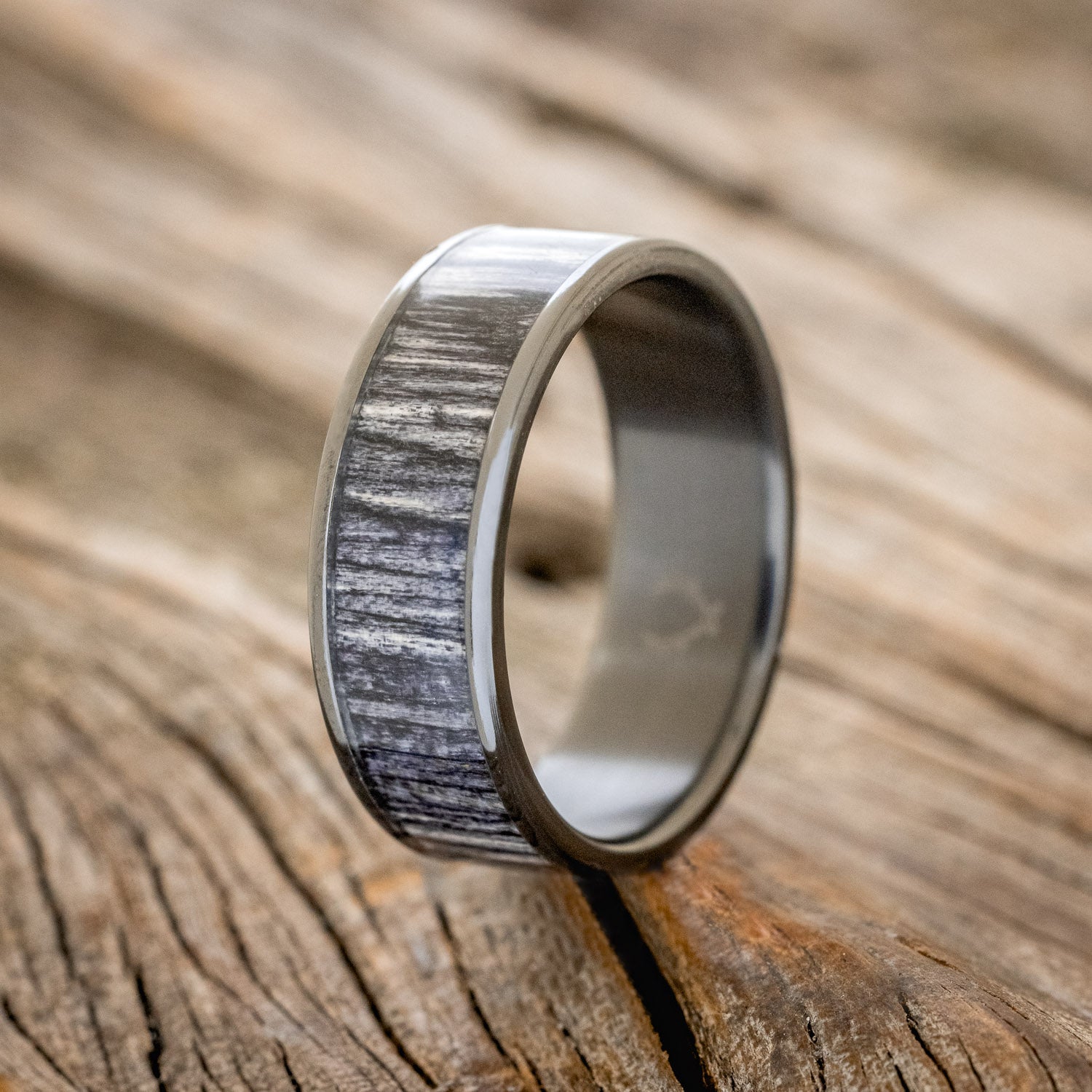 "RAINIER" - GREY BIRCH WOOD WEDDING BAND-7