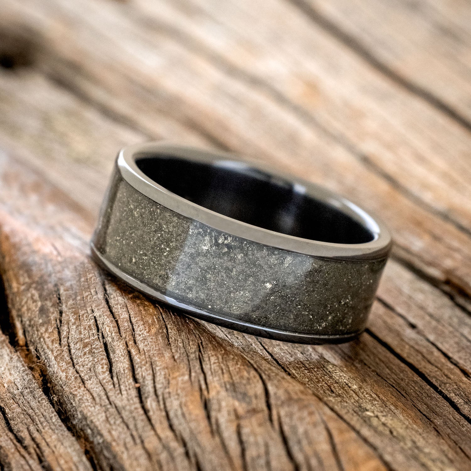"RAINIER" - PYRITE WEDDING RING-11