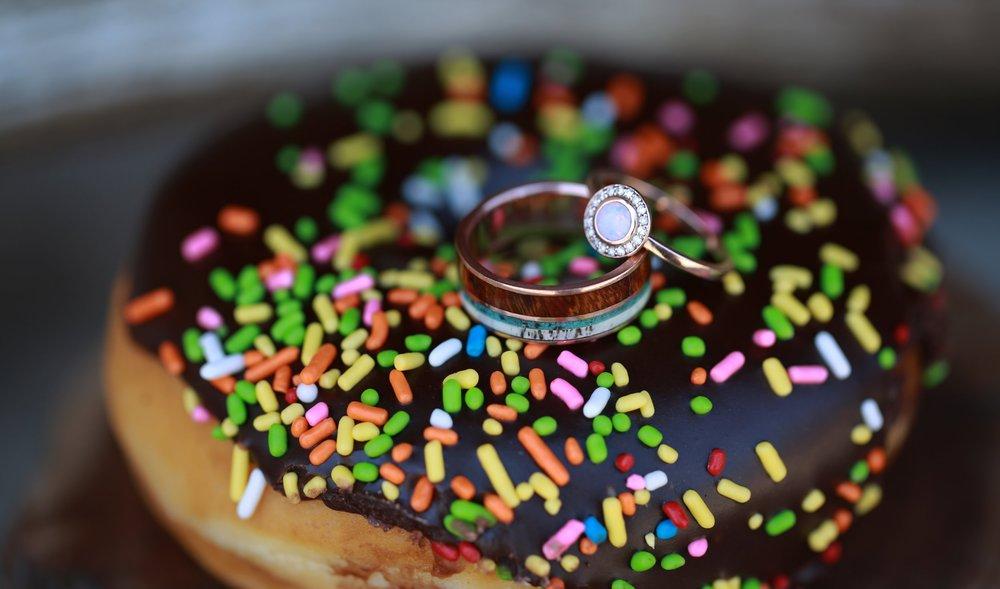 "DYAD" - IRONWOOD, ANTLER & TURQUOISE WEDDING BAND-18