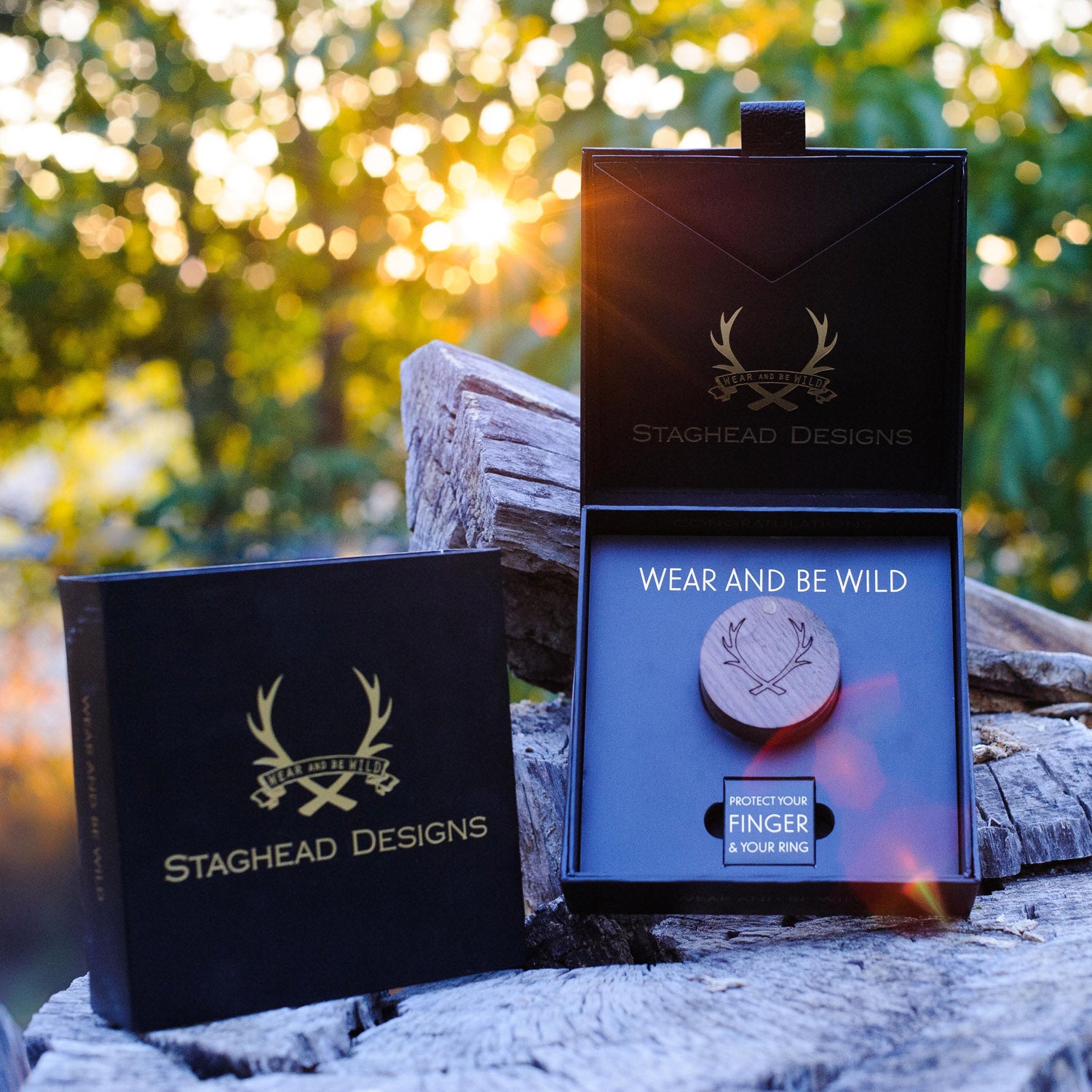 WHISKEY BARREL LINED WEDDING BAND-39