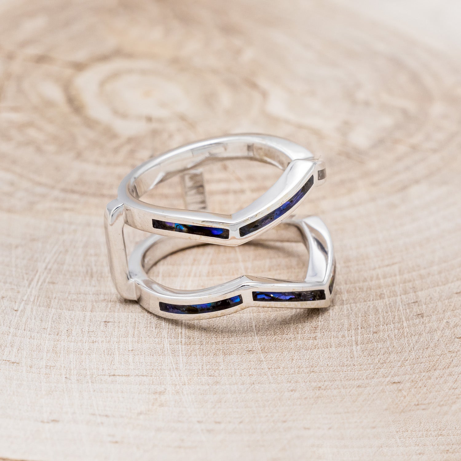 "LINA" RING GUARD - PAUA SHELL RING GUARD-2