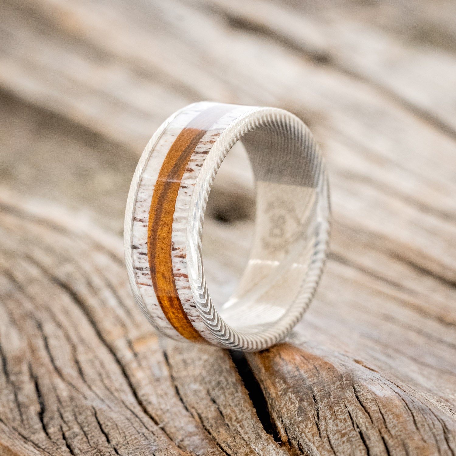 "RAINIER" - ANTLER & IRONWOOD WEDDING BAND-8