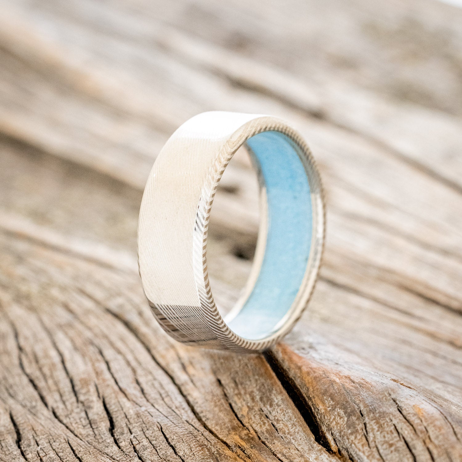 TURQUOISE LINED WEDDING BAND-23